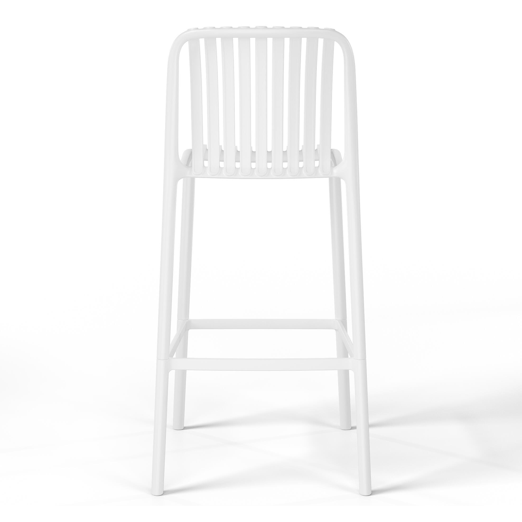 Westin Furniture Soleil Outdoor Bar Stool (Set of 2), White, large