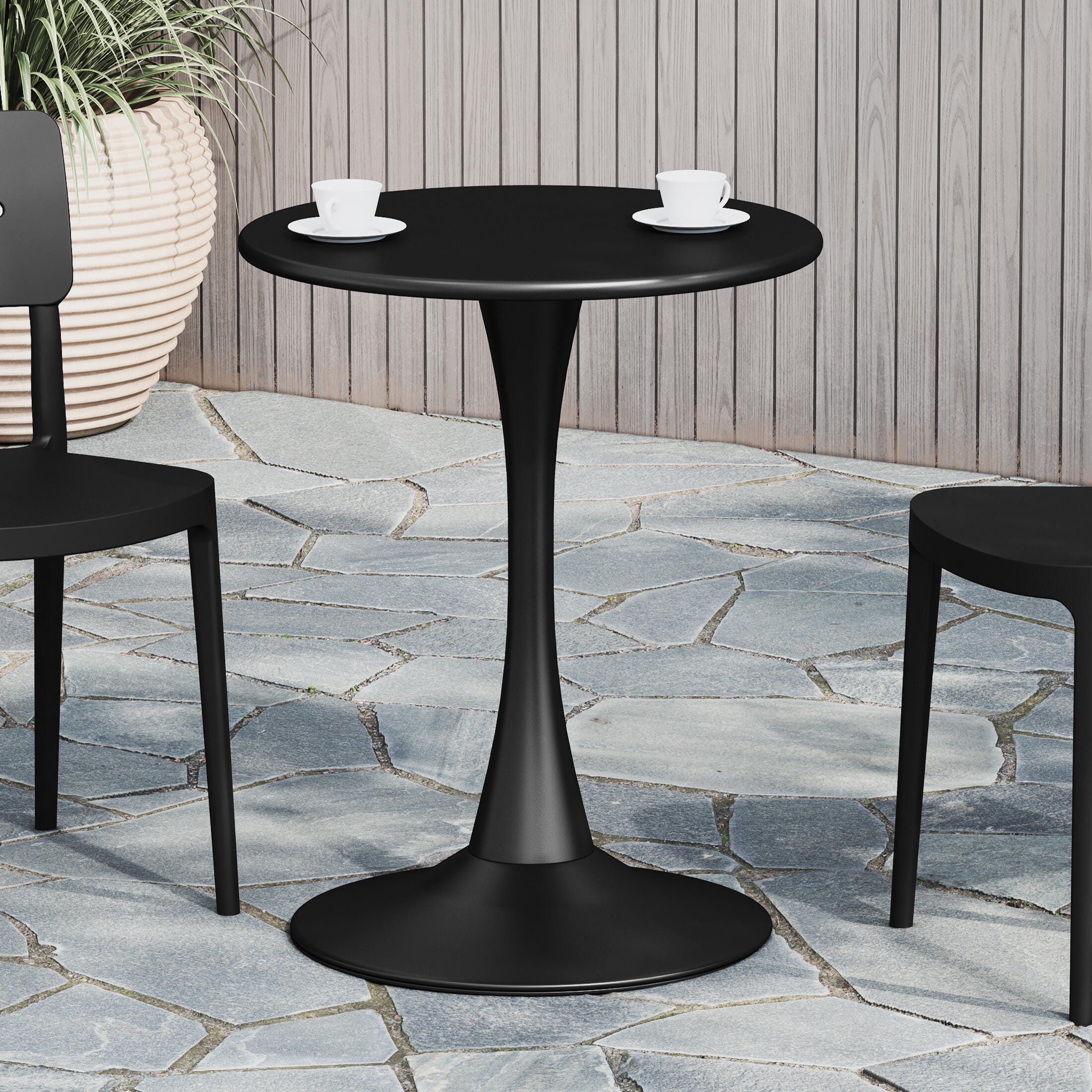 Westin Furniture Isla Outdoor Dining Table, Black, rollover