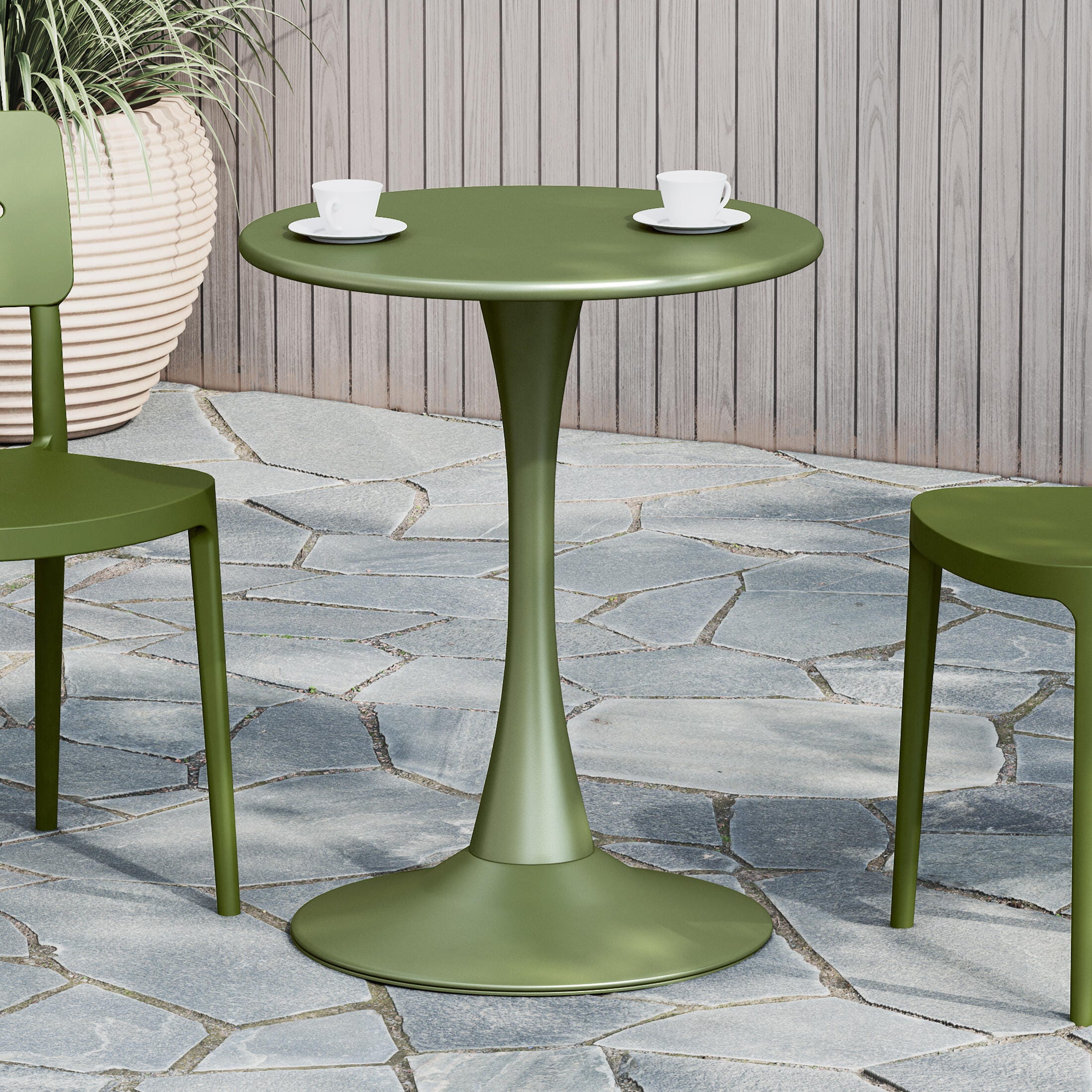 Westin Furniture Isla Outdoor Dining Table, Olive Green, rollover