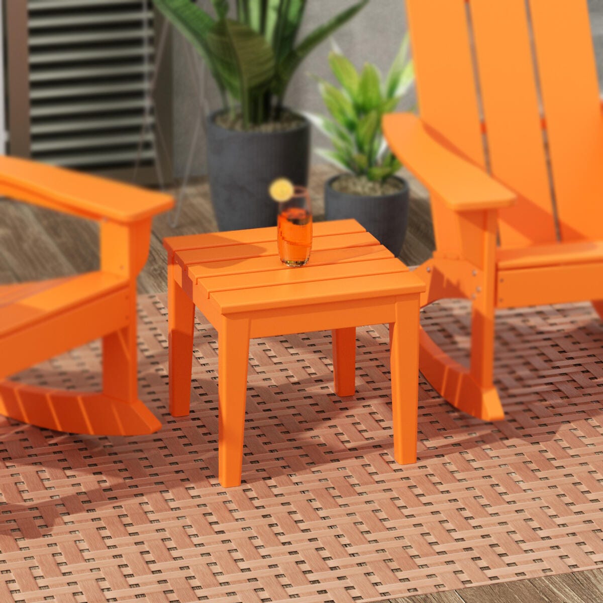 Westin Furniture Shoreside Outdoor Side Table, Orange, rollover