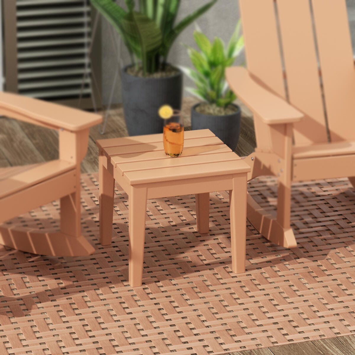 Westin Furniture Shoreside Outdoor Side Table, Teak, rollover