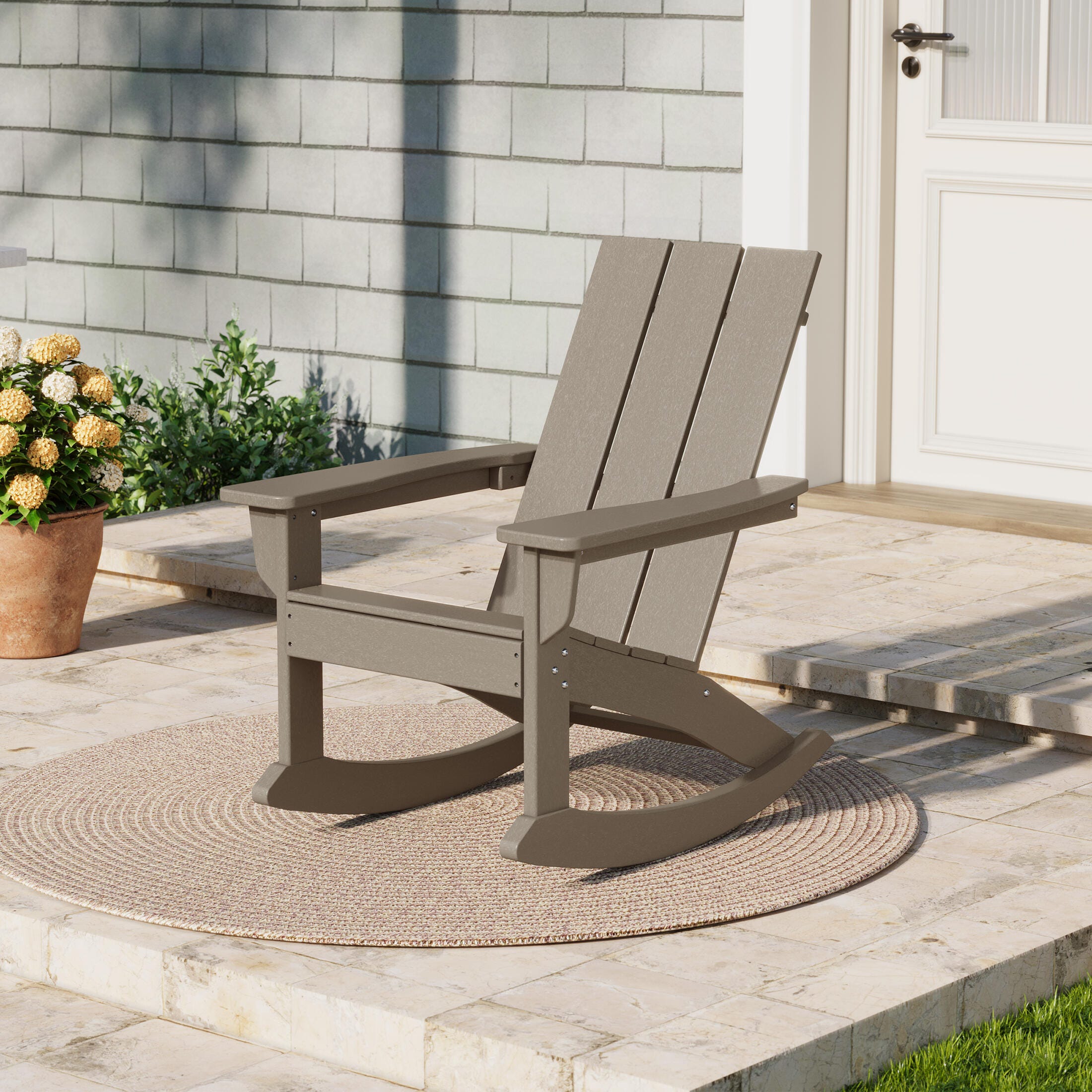Westin Furniture Shoreside Outdoor Adirondack Chair, Brown, rollover