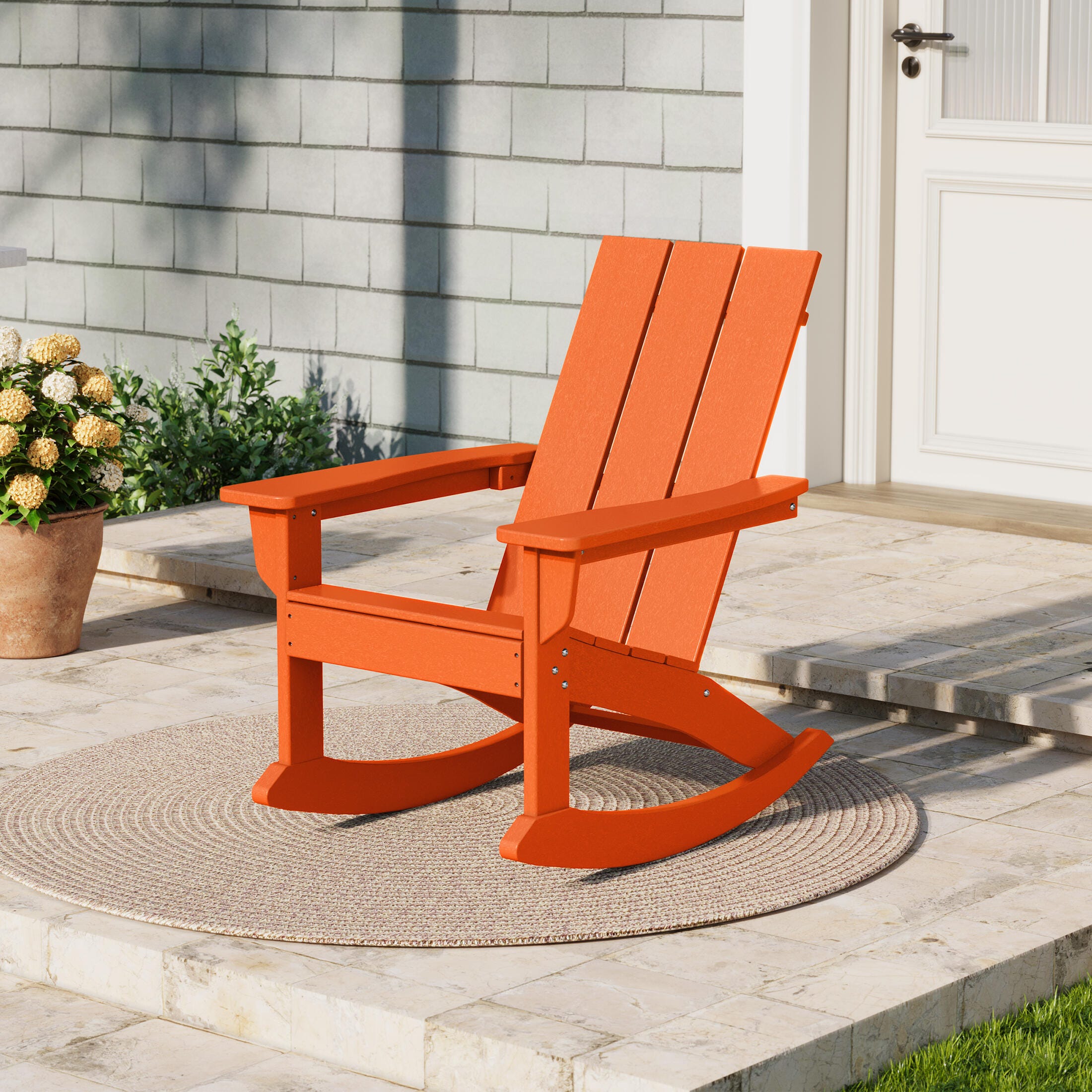 Westin Furniture Shoreside Outdoor Adirondack Chair, Orange, rollover