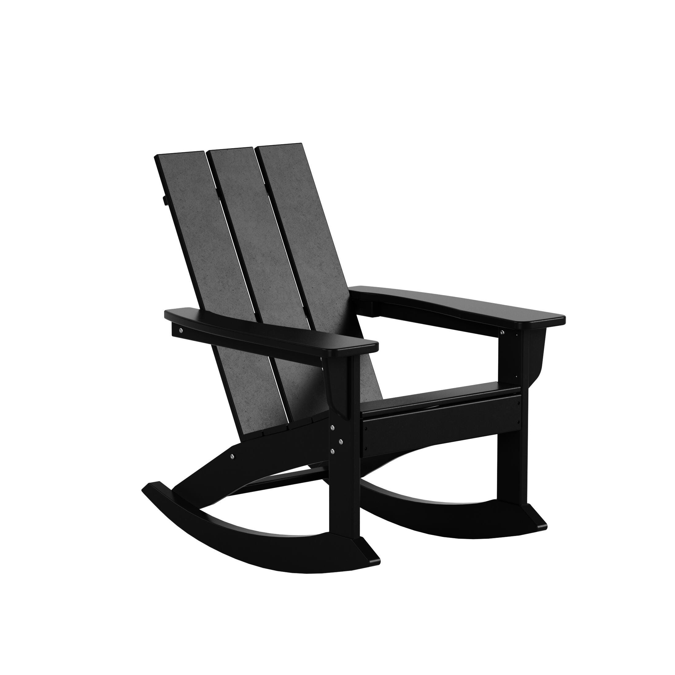 Westin Furniture Shoreside Outdoor Adirondack Chair, Black, large