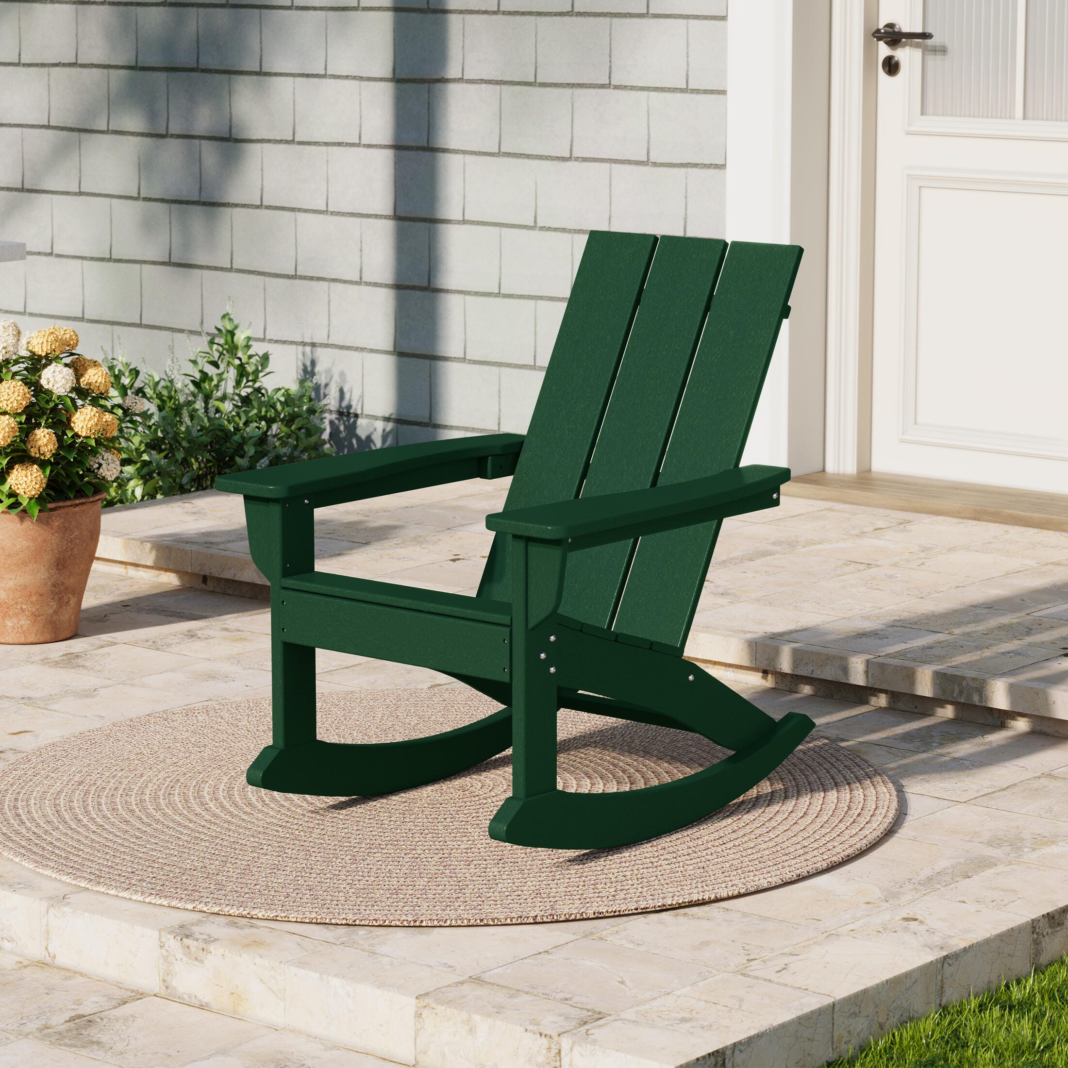 Westin Furniture Shoreside Outdoor Adirondack Chair, Dark Green, large