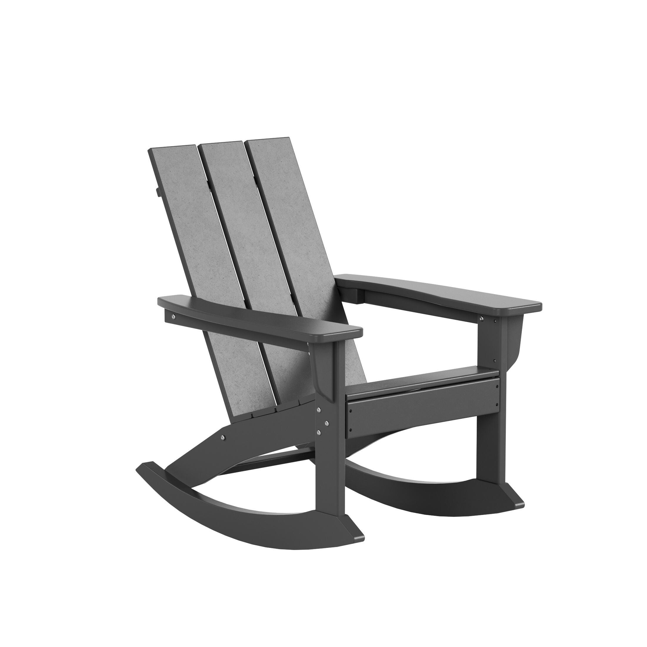 Westin Furniture Shoreside Outdoor Adirondack Chair, Gray, large