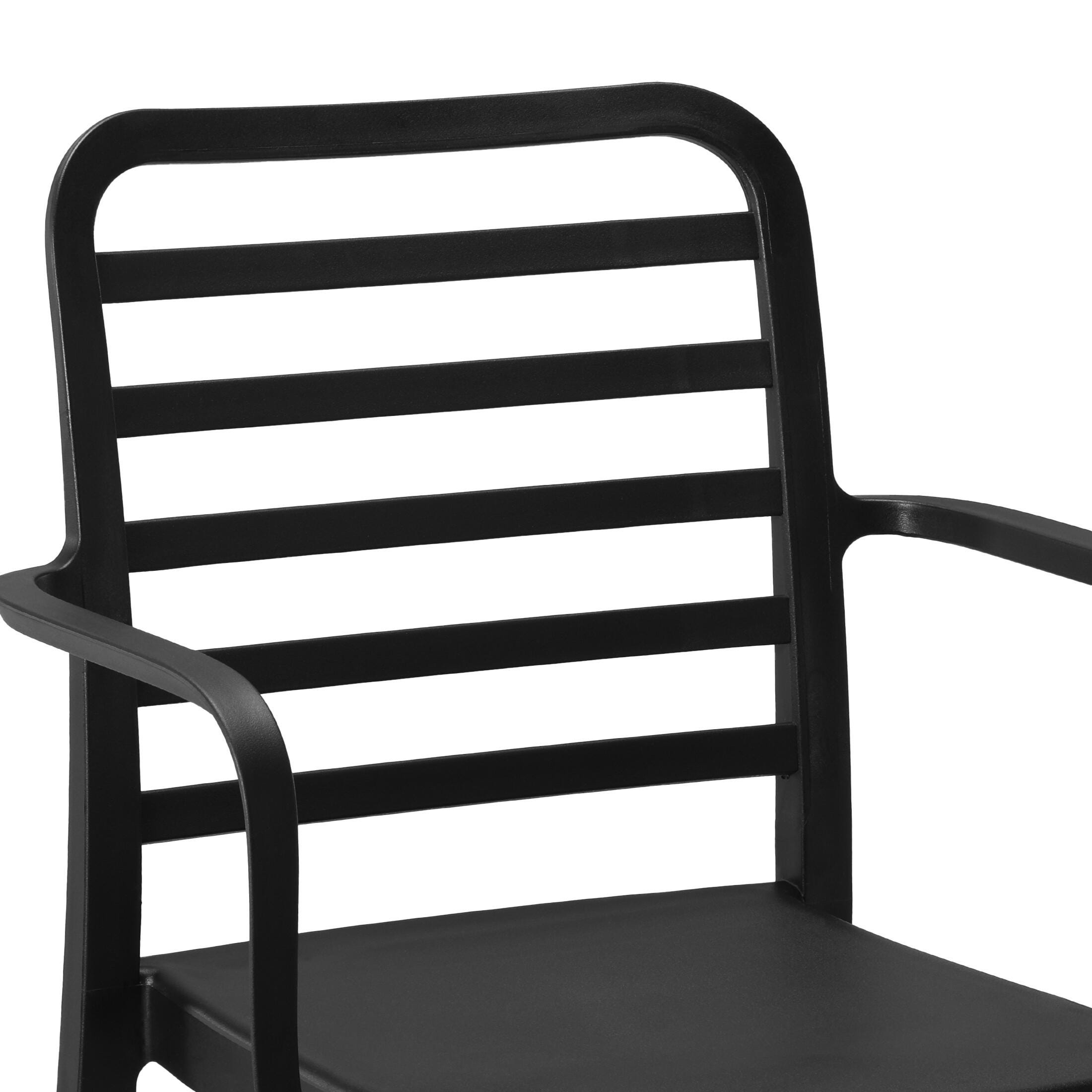 Westin Furniture Solene Outdoor Bar Stool (Set of 2), Black, large