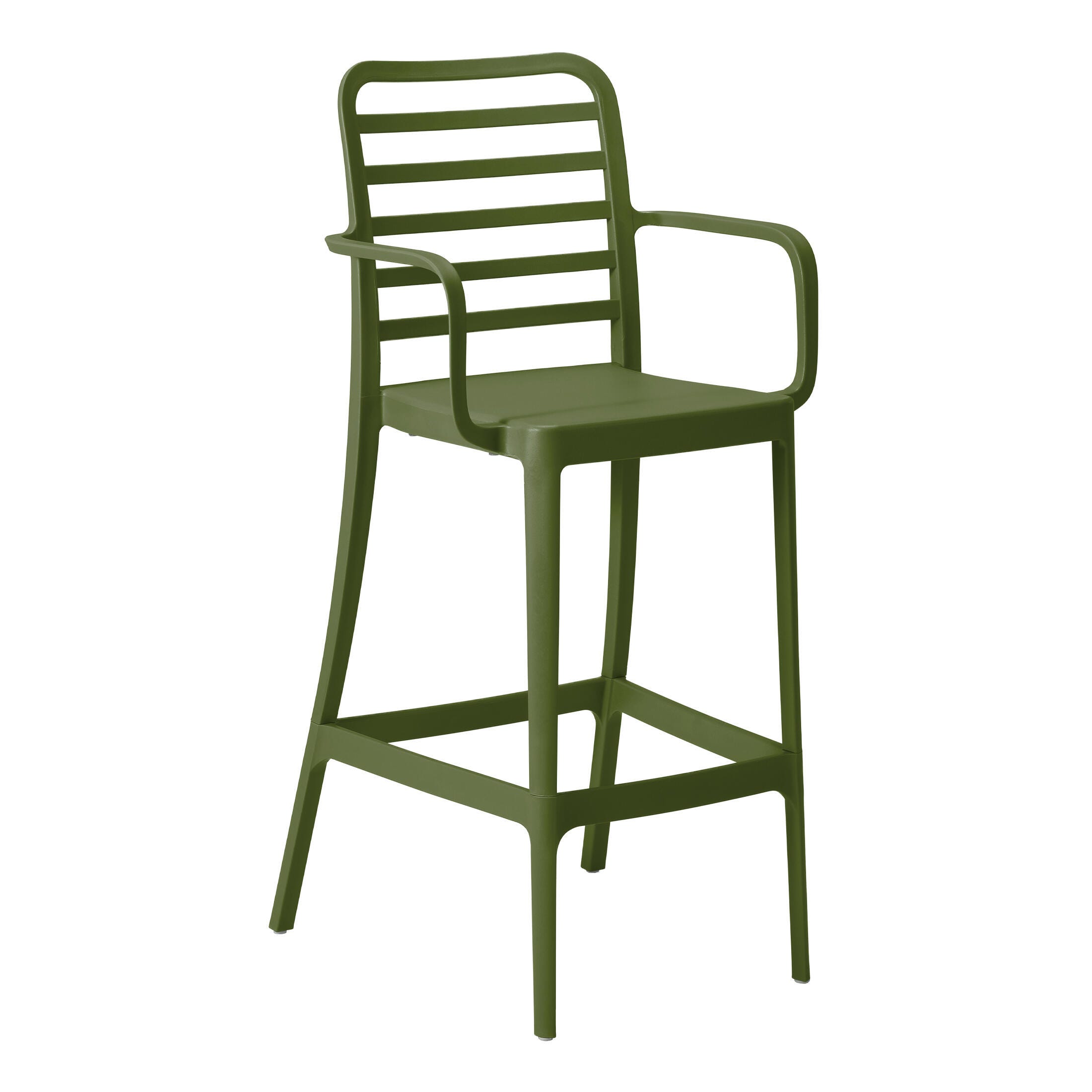 Westin Furniture Solene Outdoor Bar Stool (Set of 2), Olive Green, large