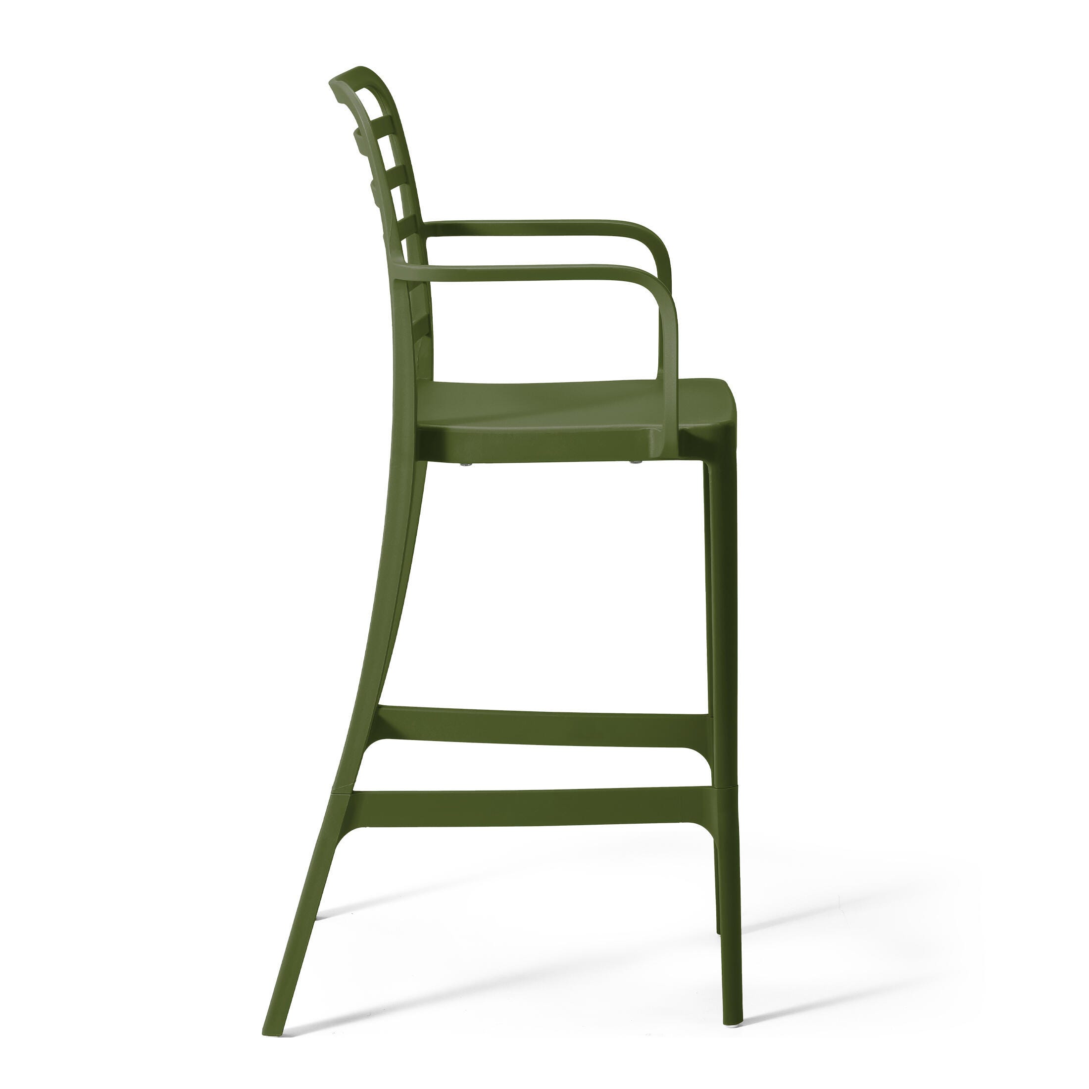 Westin Furniture Solene Outdoor Bar Stool (Set of 2), Olive Green, large