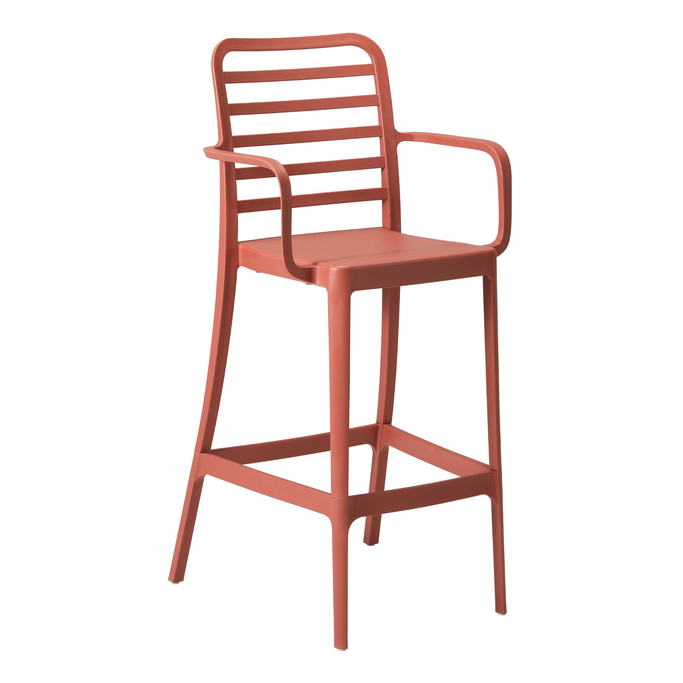 Westin Furniture Solene Outdoor Bar Stool (Set of 2), Red, large