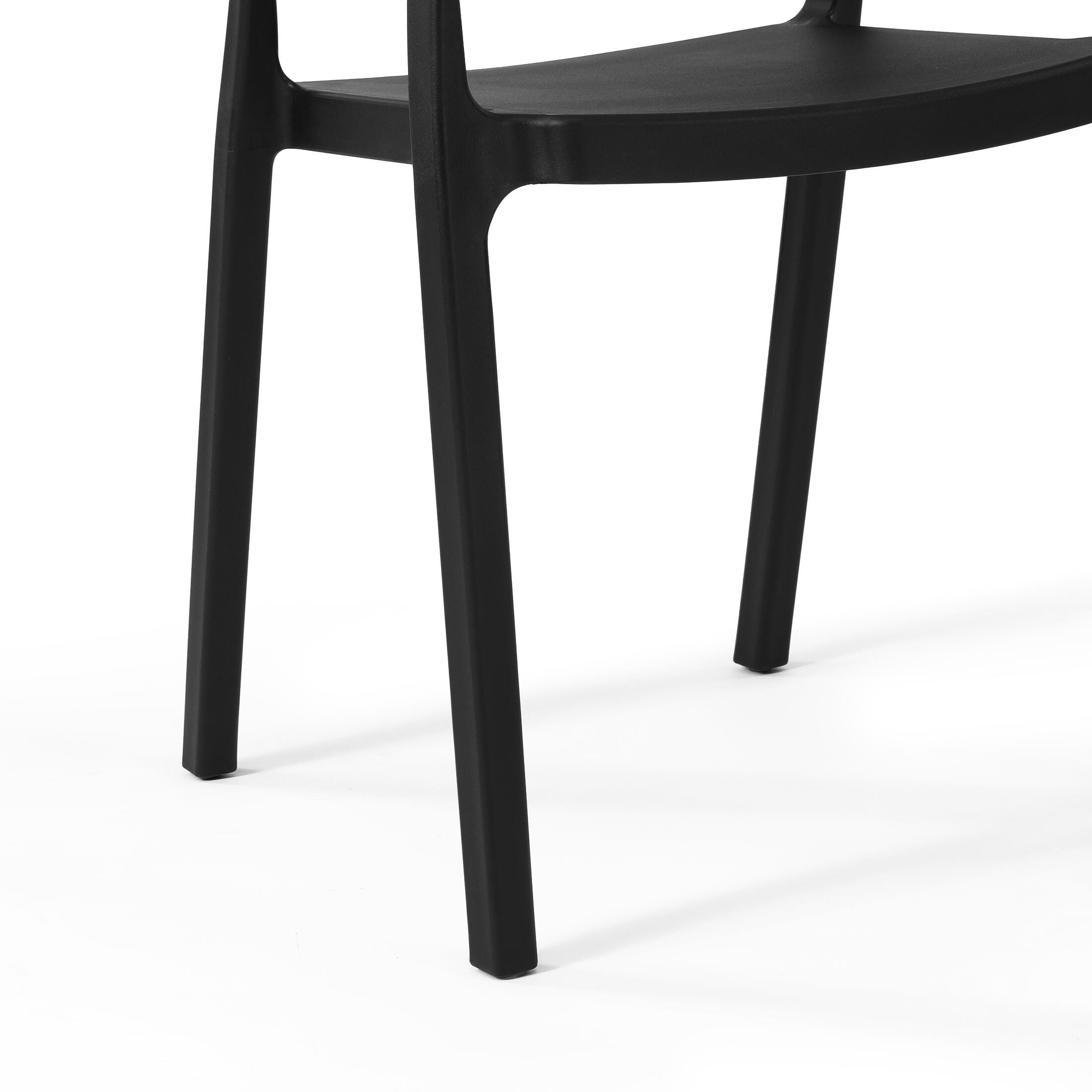 Westin Furniture Cove Outdoor Dining Armchair (Set of 2), Black, large