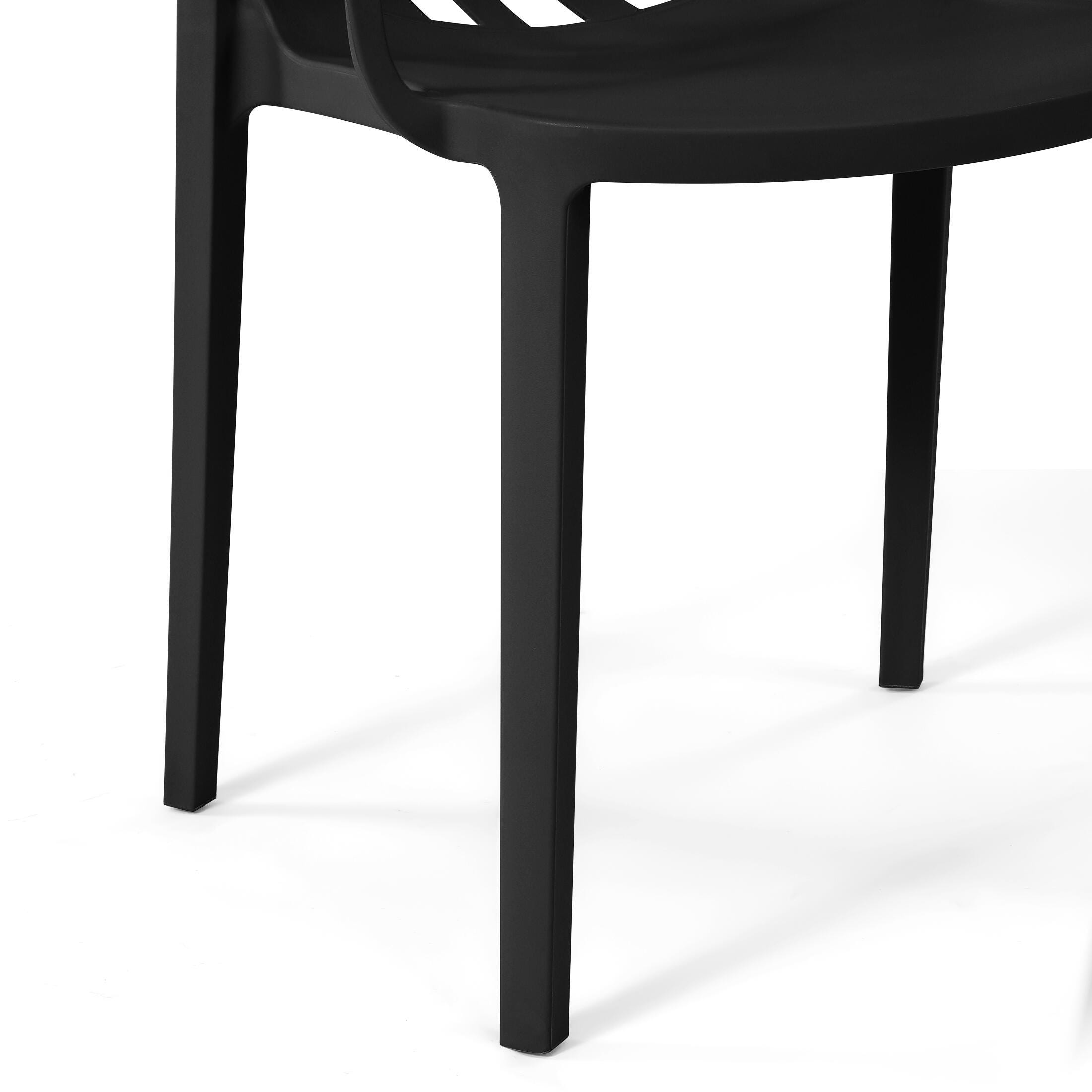 Westin Furniture Haven Outdoor Dining Armchair (Set of 2), Black, large