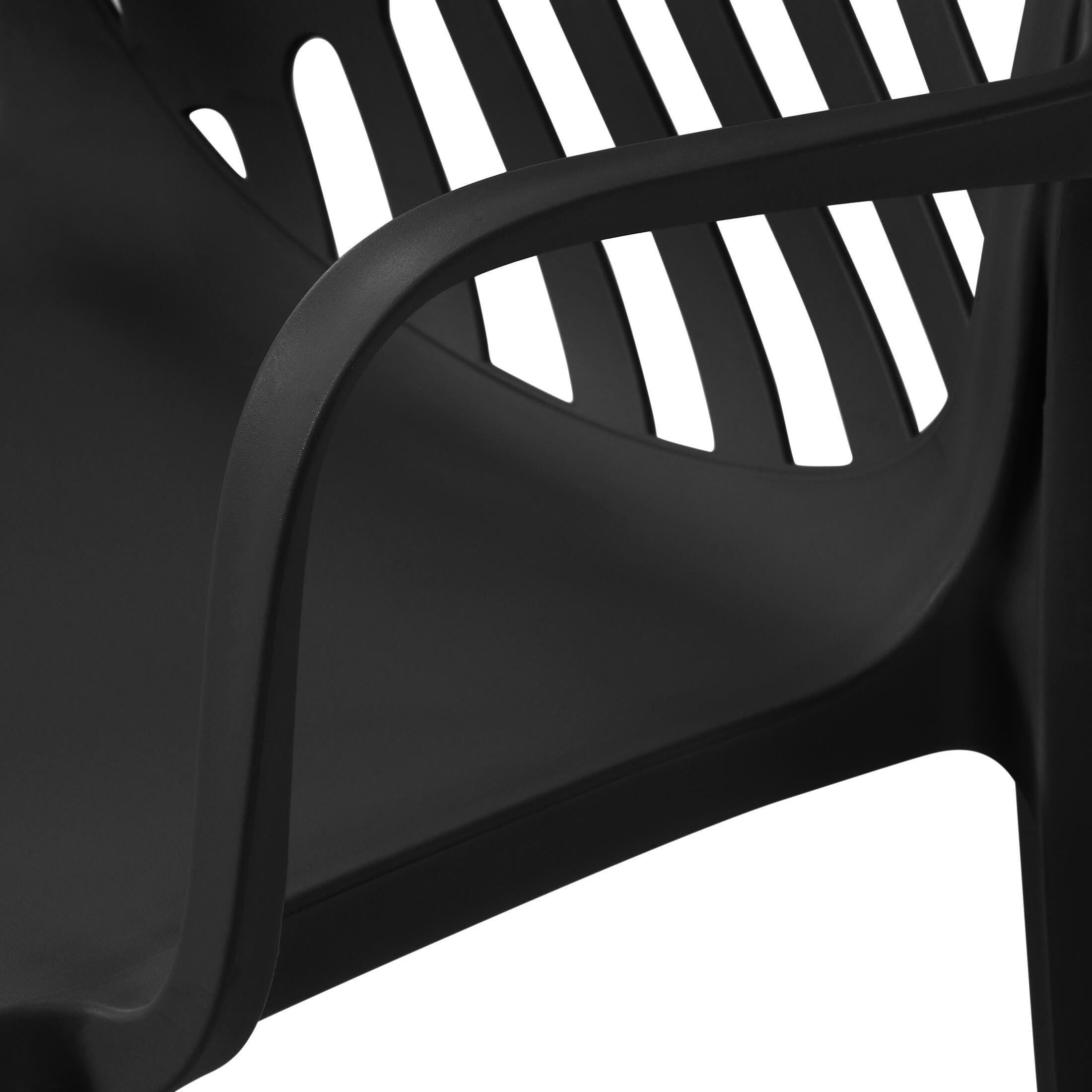 Westin Furniture Haven Outdoor Dining Armchair (Set of 2), Black, large