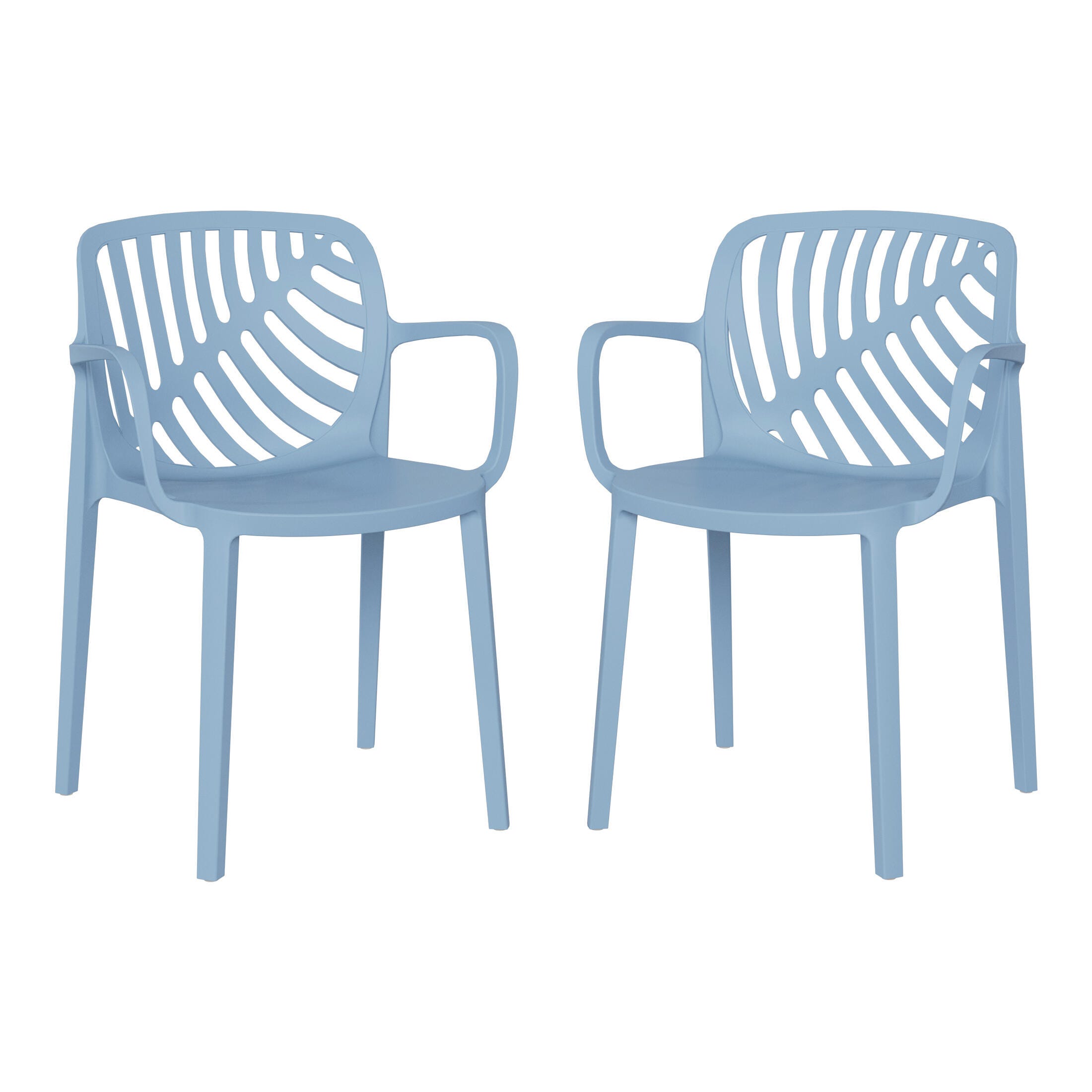 Westin Furniture Haven Outdoor Dining Armchair (Set of 2), French Blue, large