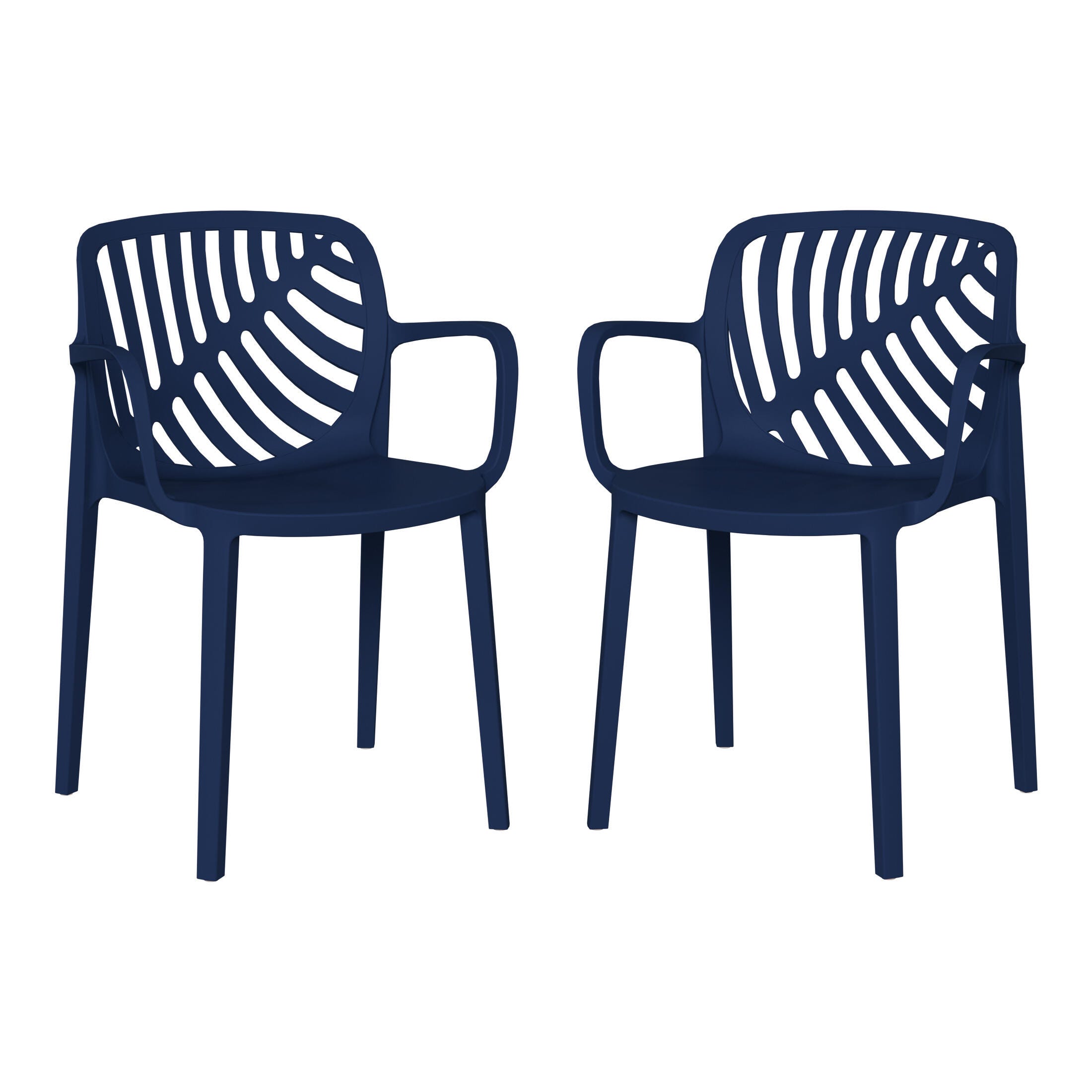 Westin Furniture Haven Outdoor Dining Armchair (Set of 2), Navy Blue, large