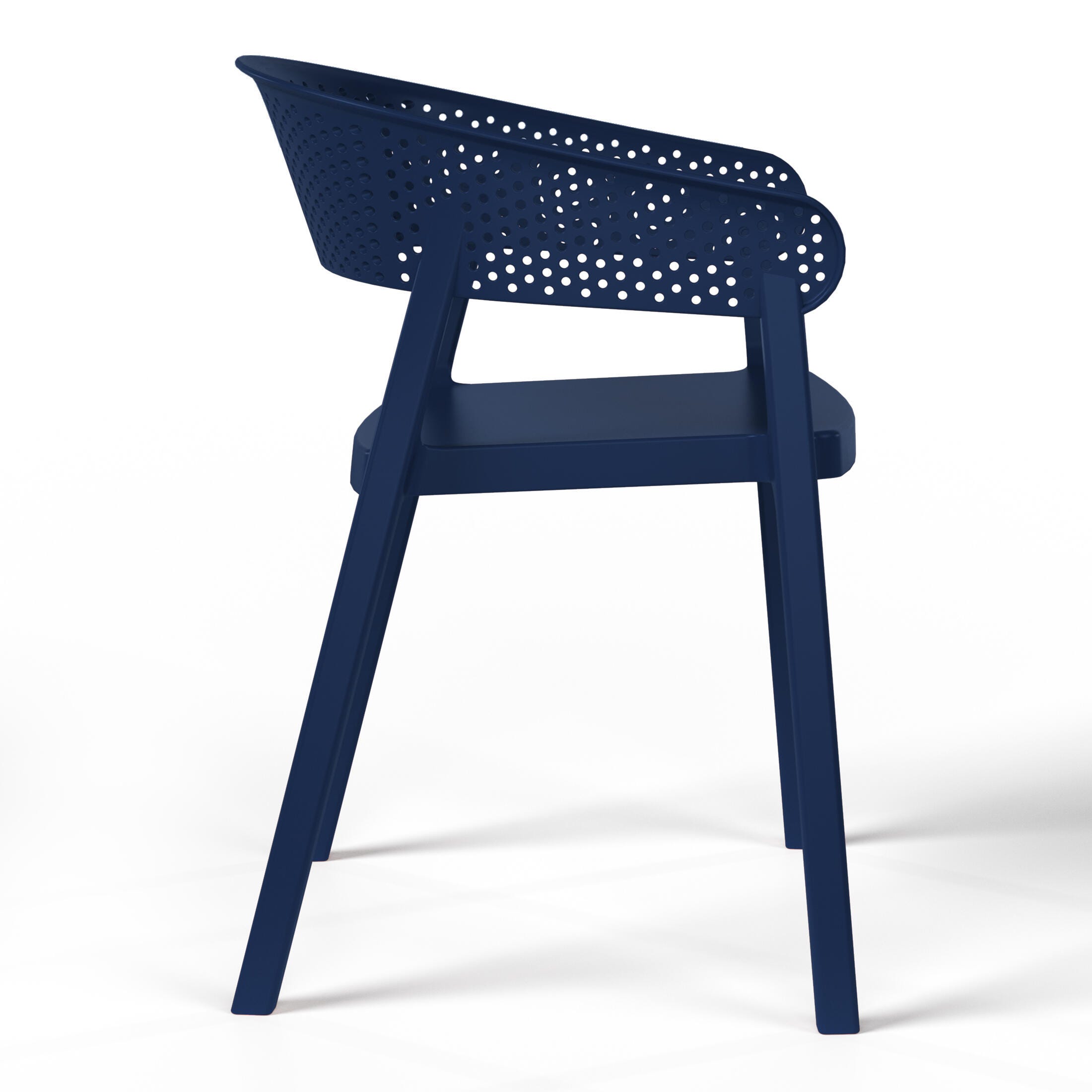 Westin Furniture Cove Outdoor Dining Armchair (Set of 2), Navy Blue, large