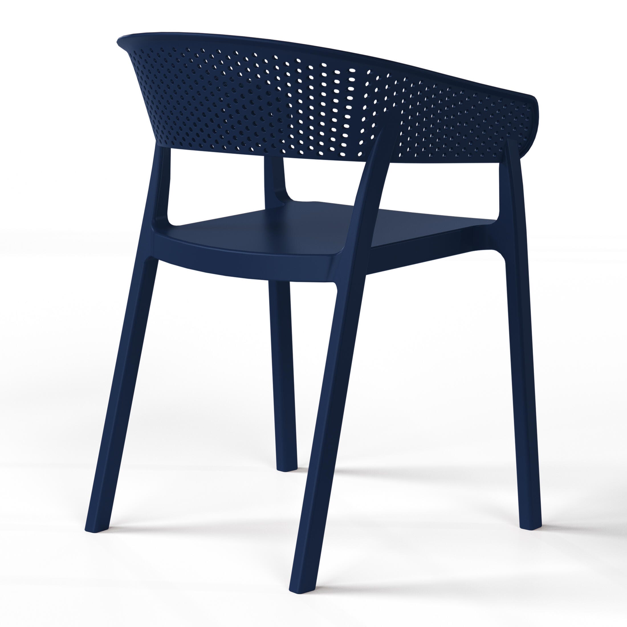 Westin Furniture Cove Outdoor Dining Armchair (Set of 2), Navy Blue, large