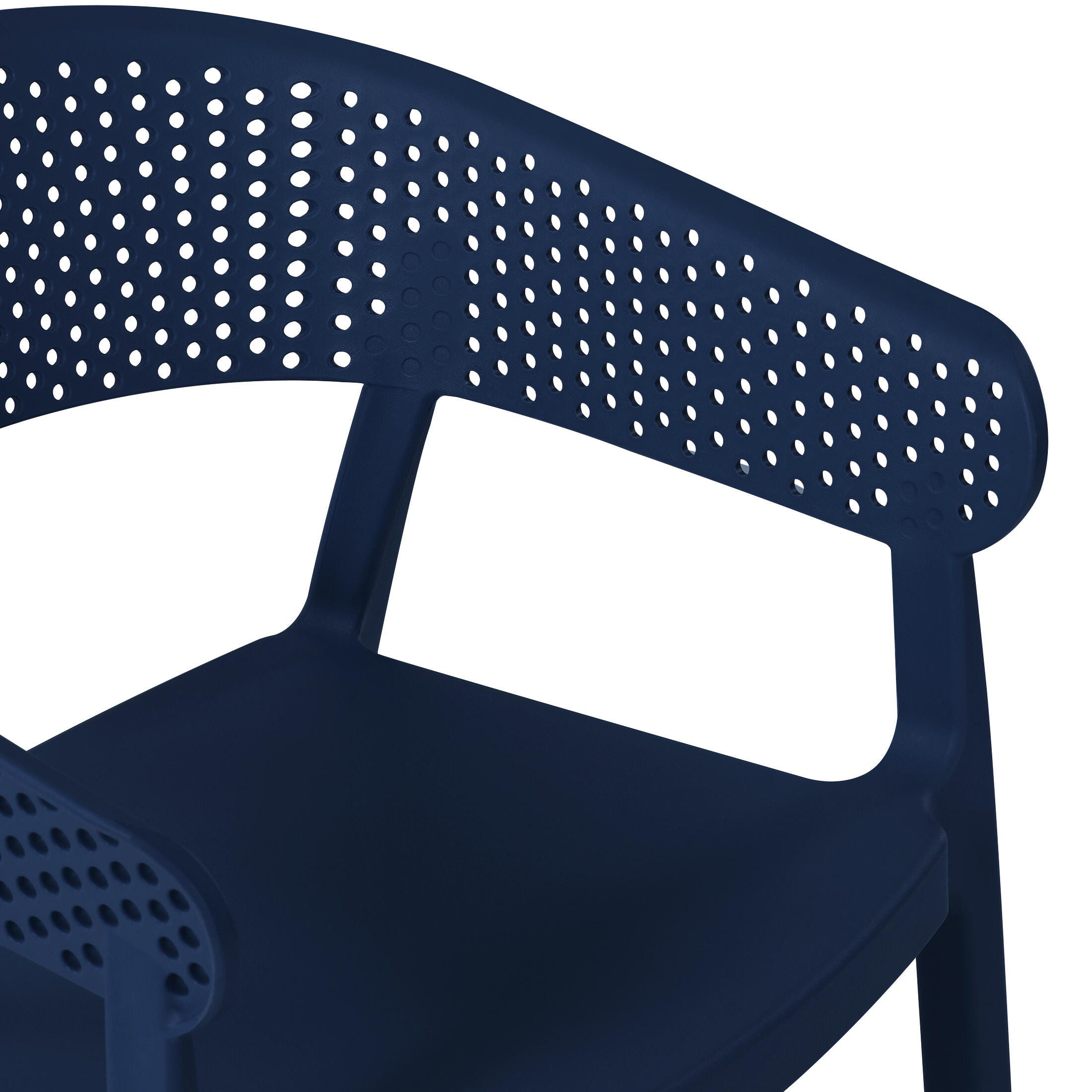 Westin Furniture Cove Outdoor Dining Armchair (Set of 2), Navy Blue, large