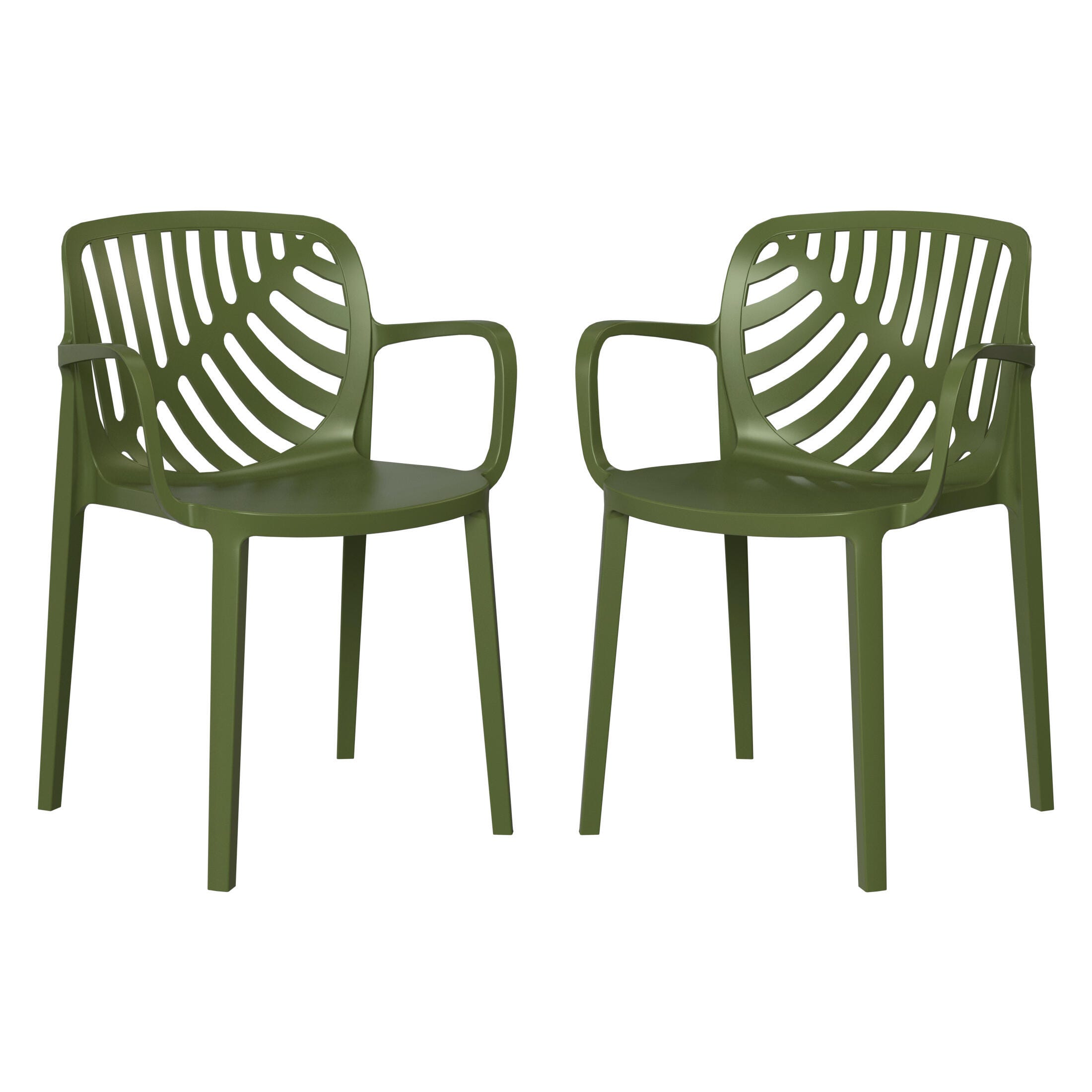 Westin Furniture Haven Outdoor Dining Armchair (Set of 2), Olive Green, large
