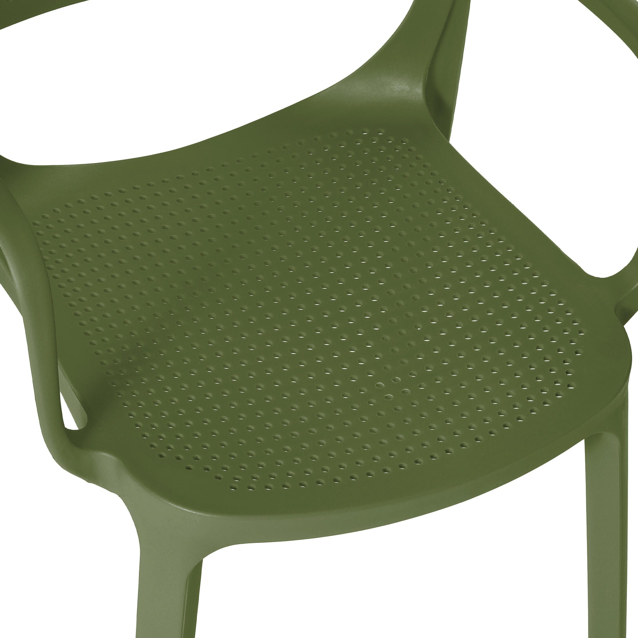 Westin Furniture Azure Outdoor Dining Armchair (Set of 2), Olive Green, large