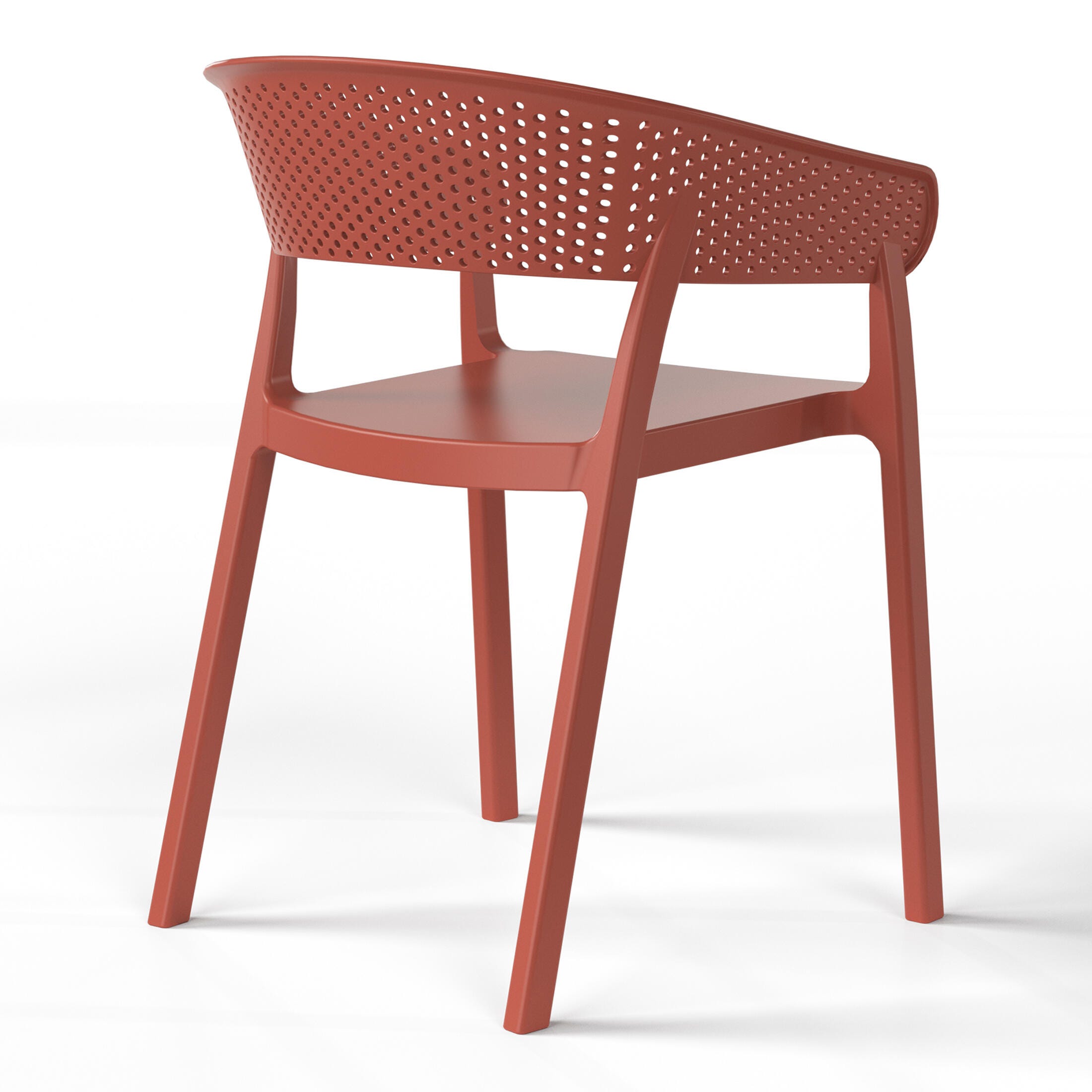 Westin Furniture Cove Outdoor Dining Armchair (Set of 2), Red, large