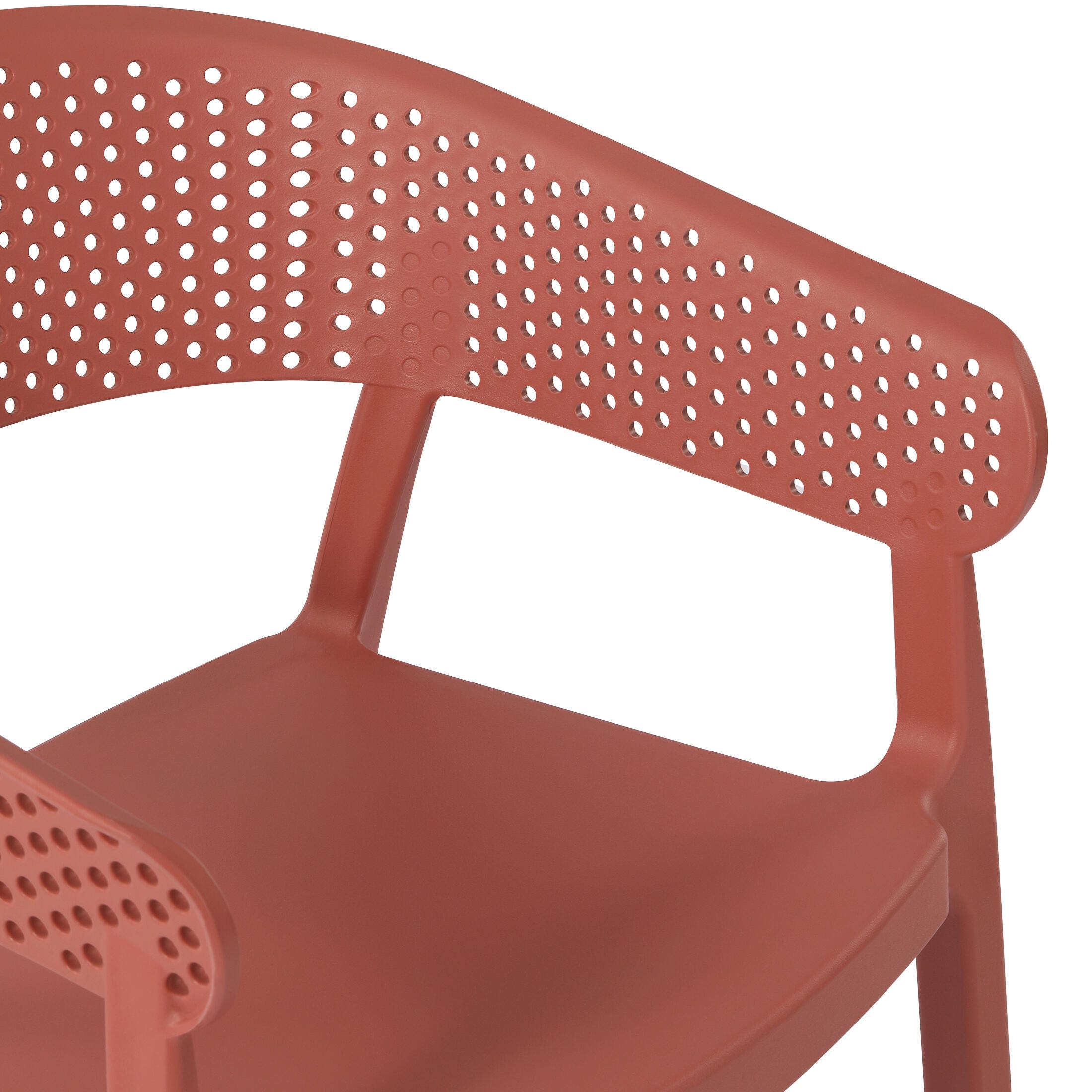 Westin Furniture Cove Outdoor Dining Armchair (Set of 2), Red, large