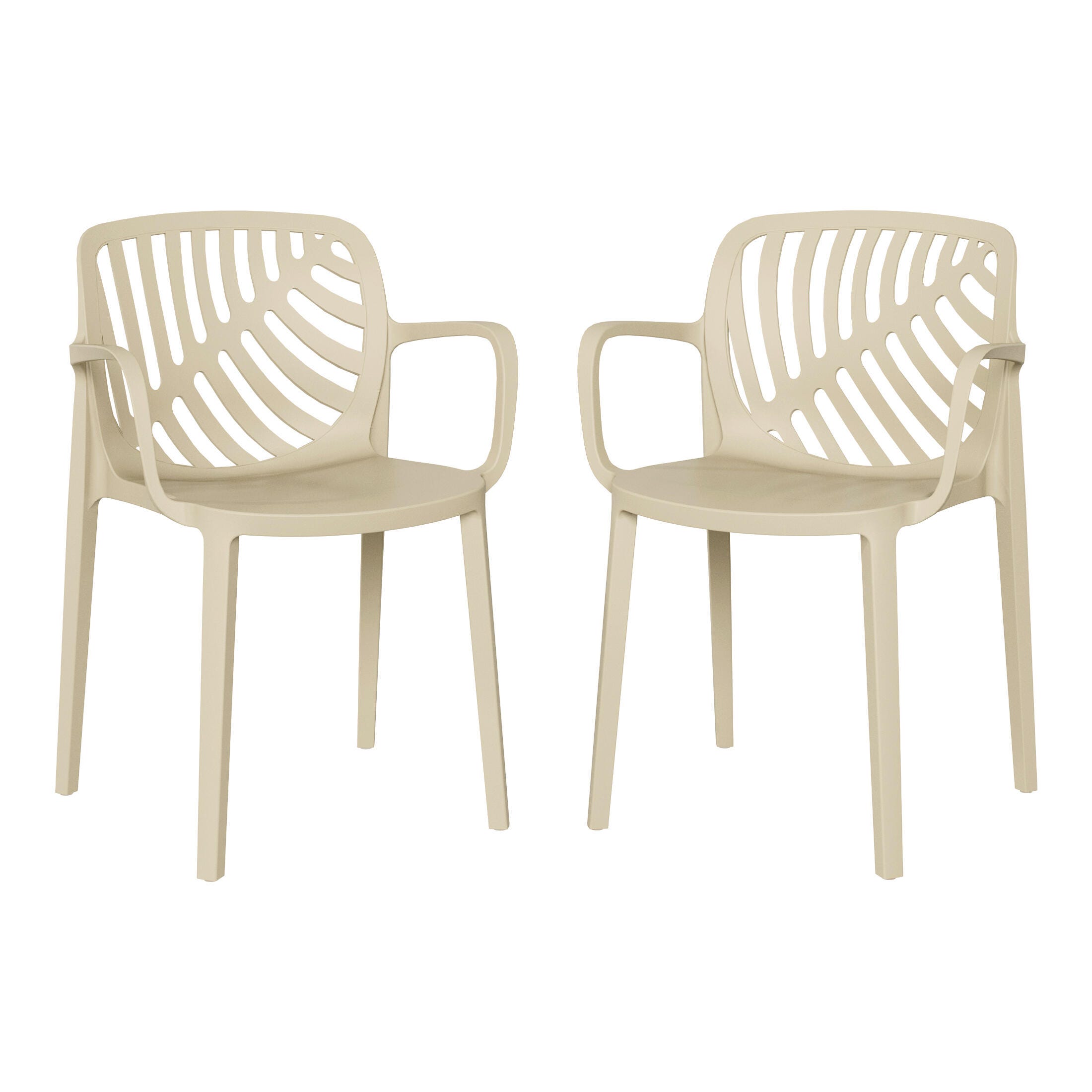 Westin Furniture Haven Outdoor Dining Armchair (Set of 2), Sand, large