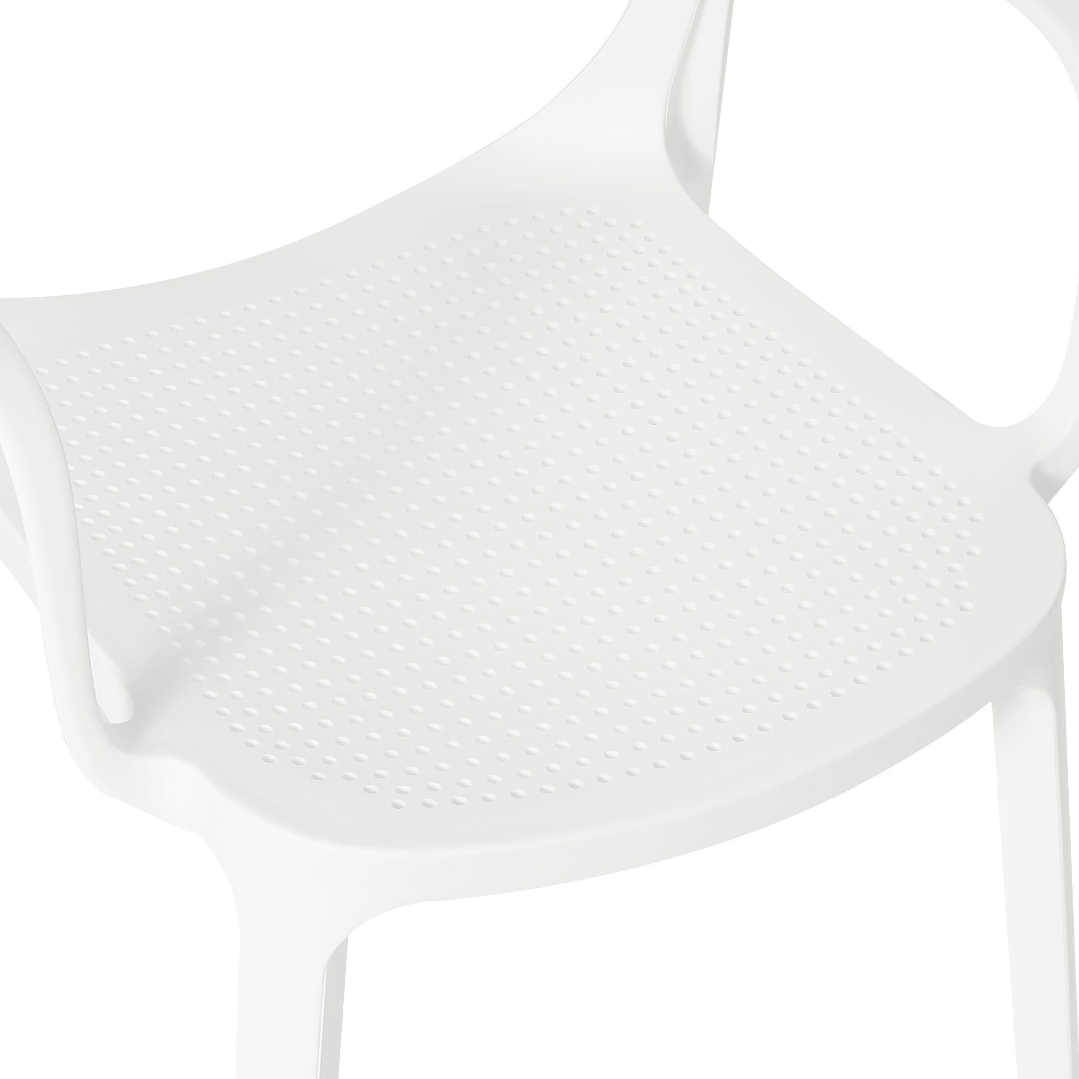 Westin Furniture Azure Outdoor Dining Armchair (Set of 2), White, large