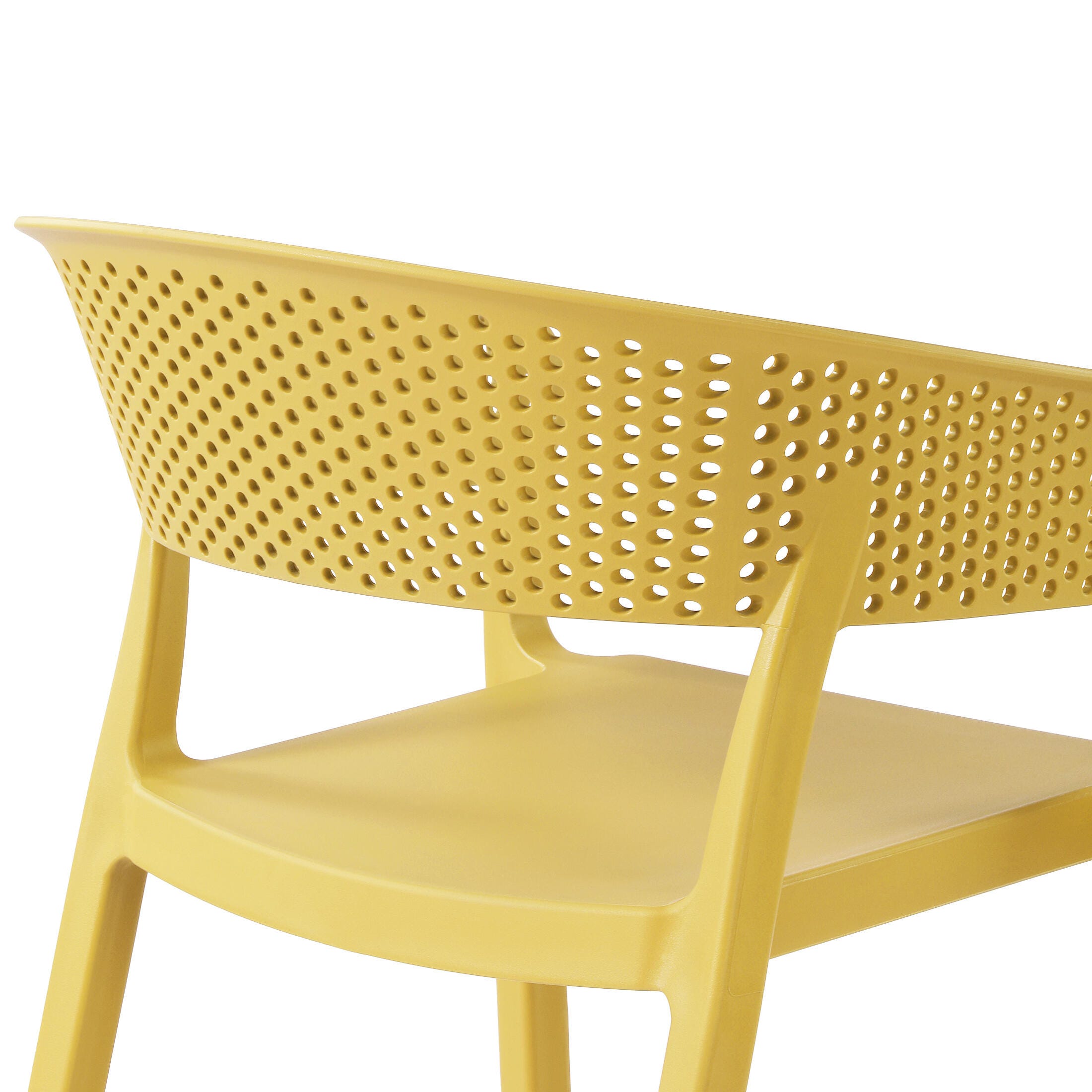 Westin Furniture Cove Outdoor Dining Armchair (Set of 2), Yellow, large