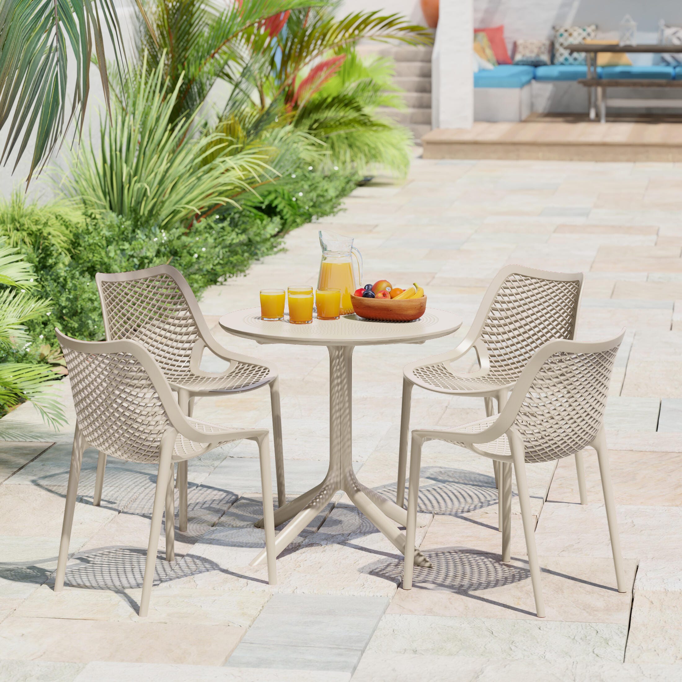 Westin Furniture Pearlina Outdoor Dining Table, Sand, rollover