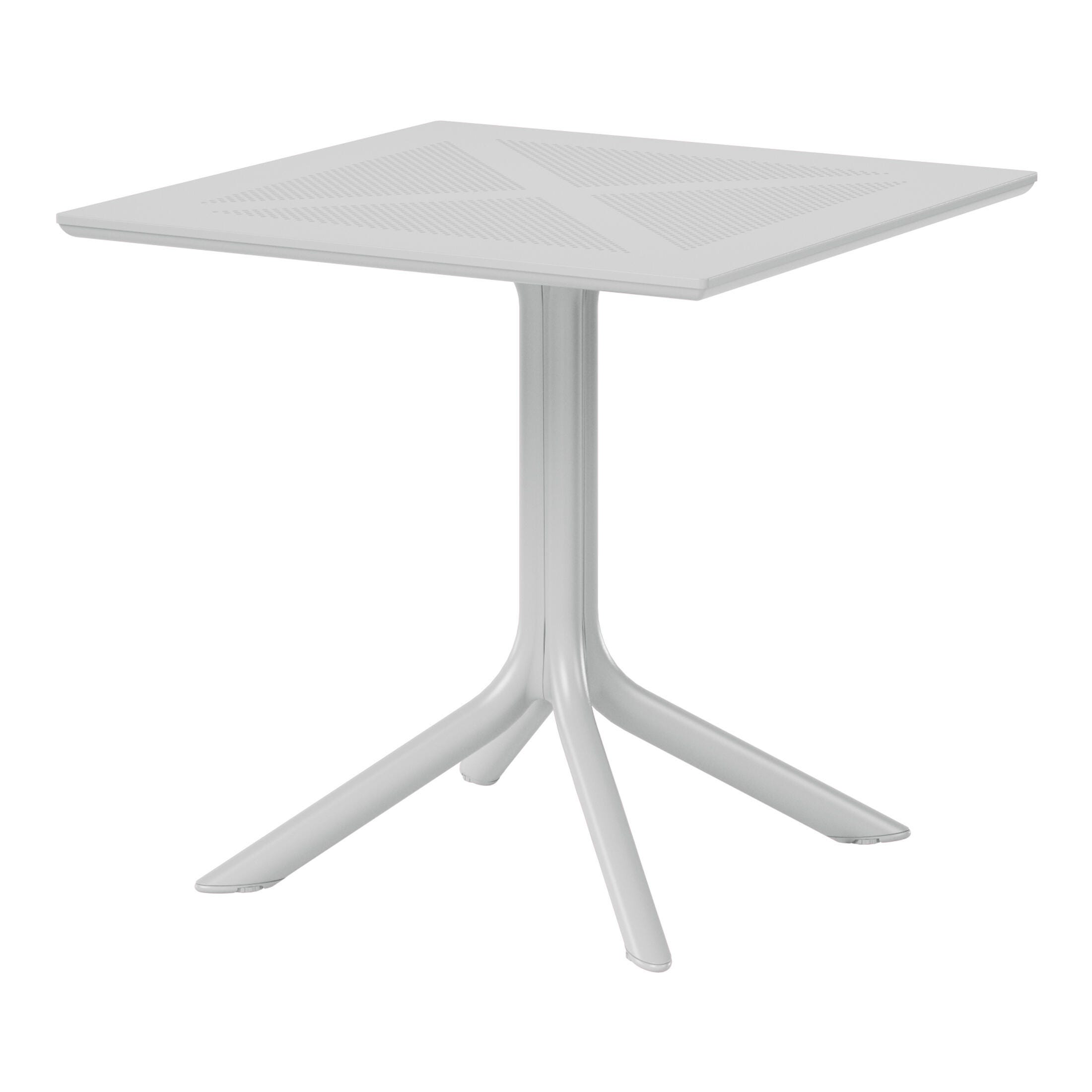 Westin Furniture Pearlina Solid Outdoor Dining Table, Gray, large