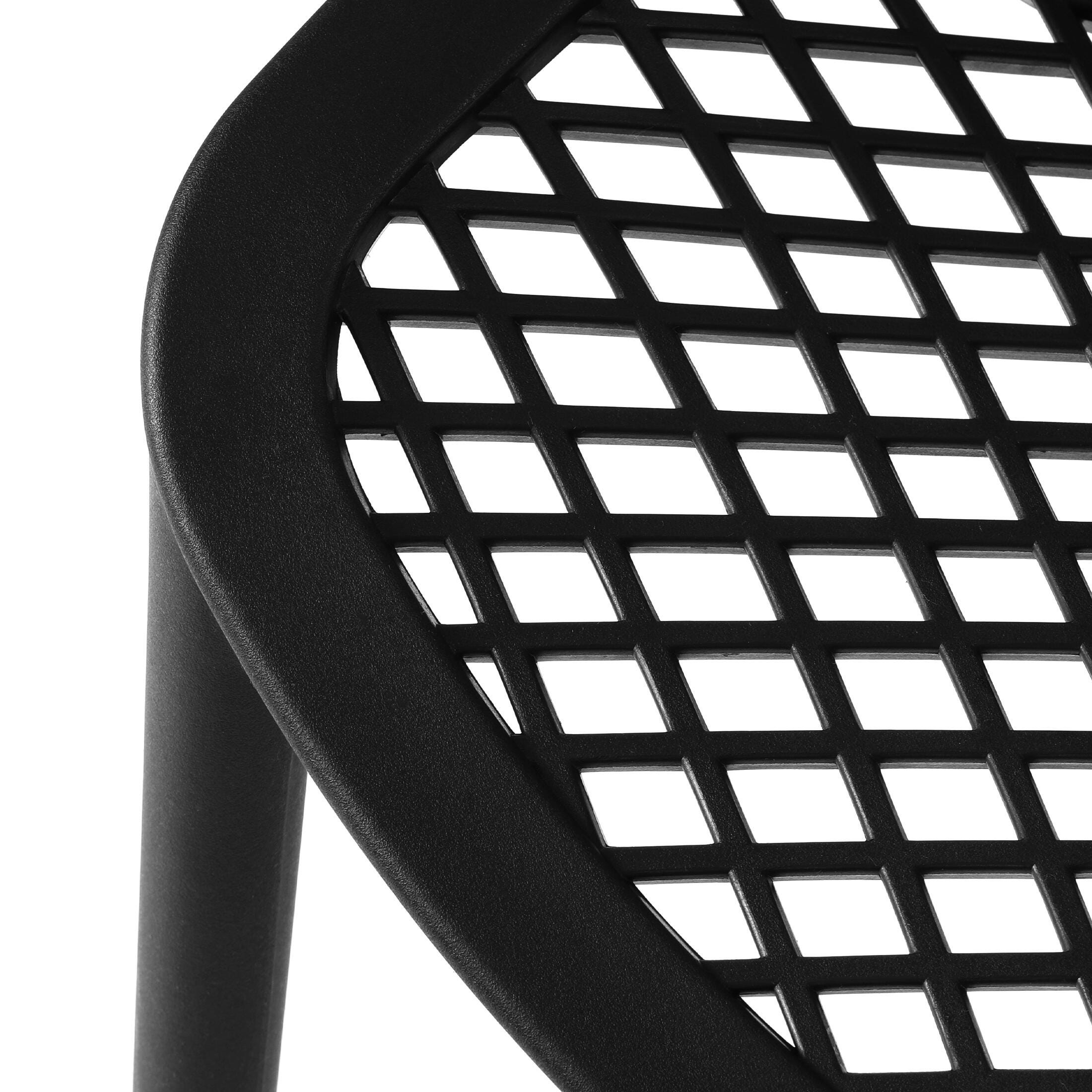 Westin Furniture Rhode Outdoor Dining Chair (Set of 2), Black, large