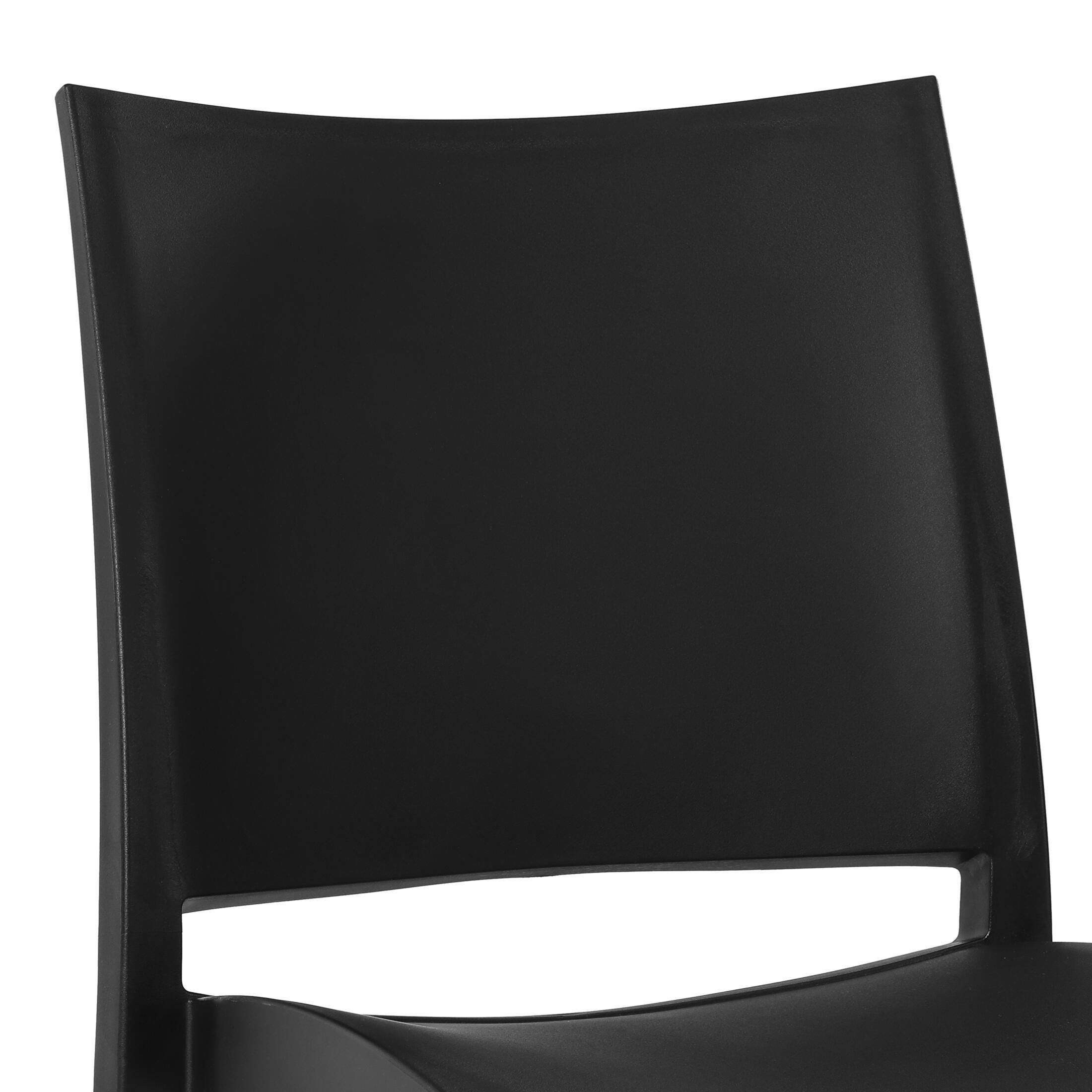Westin Furniture Marbella Outdoor Dining Chair (Set of 2), Black, large