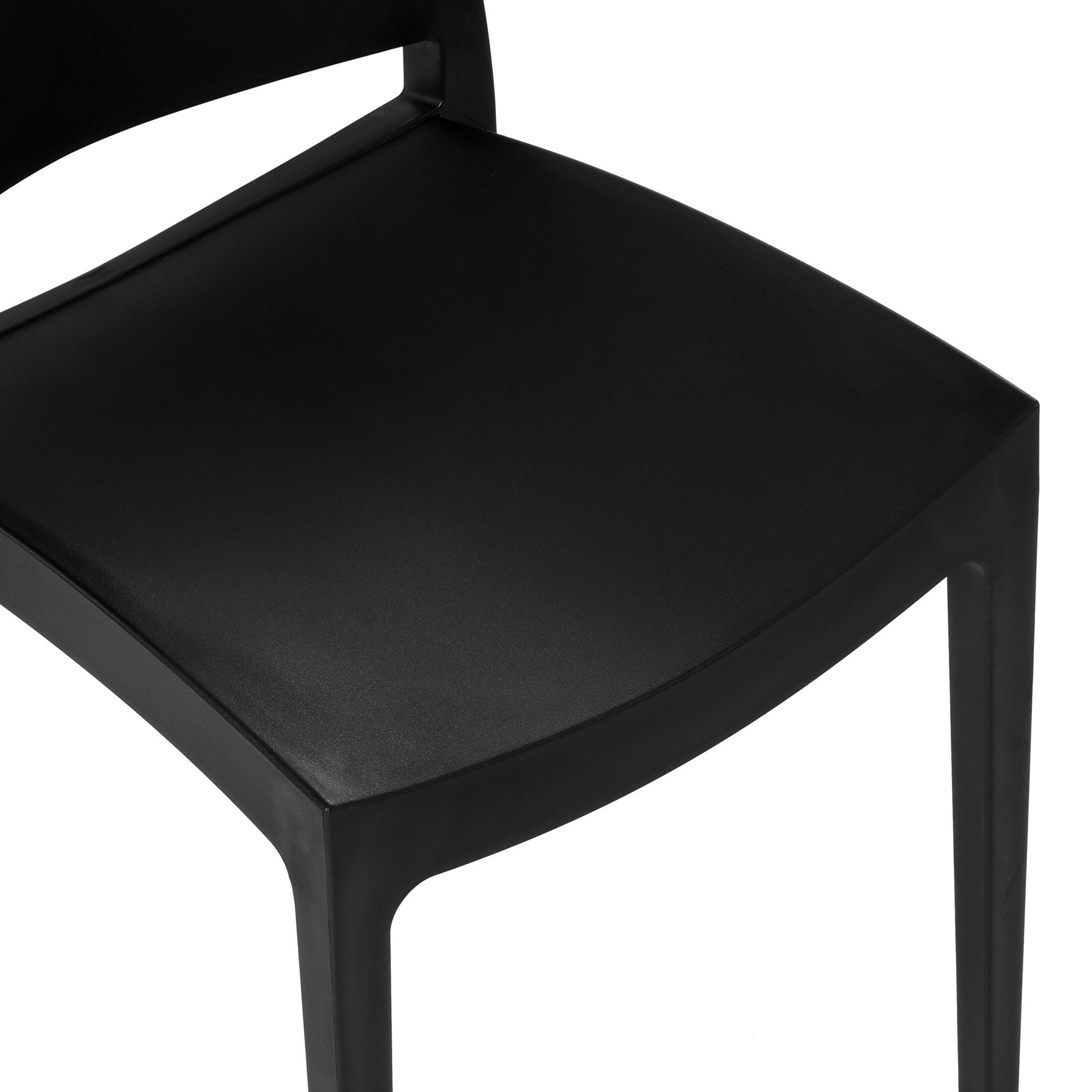 Westin Furniture Marbella Outdoor Dining Chair (Set of 2), Black, large