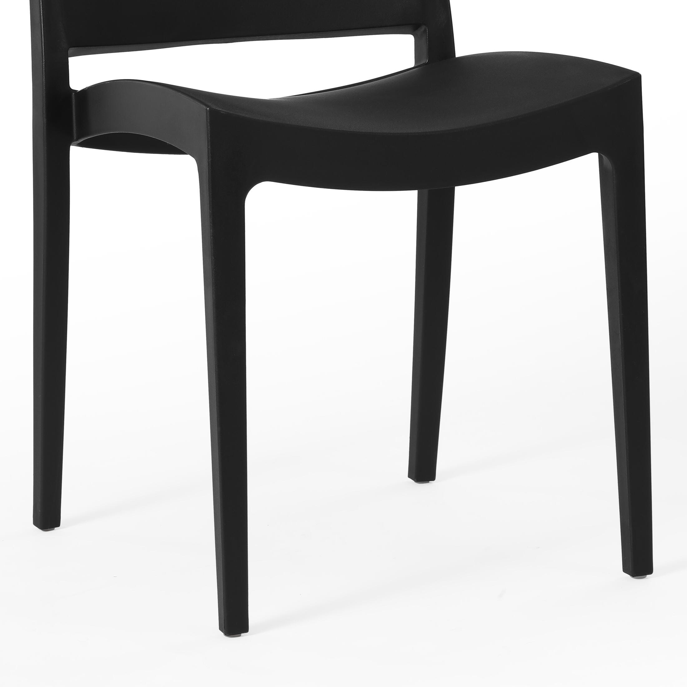 Westin Furniture Marbella Outdoor Dining Chair (Set of 2), Black, large