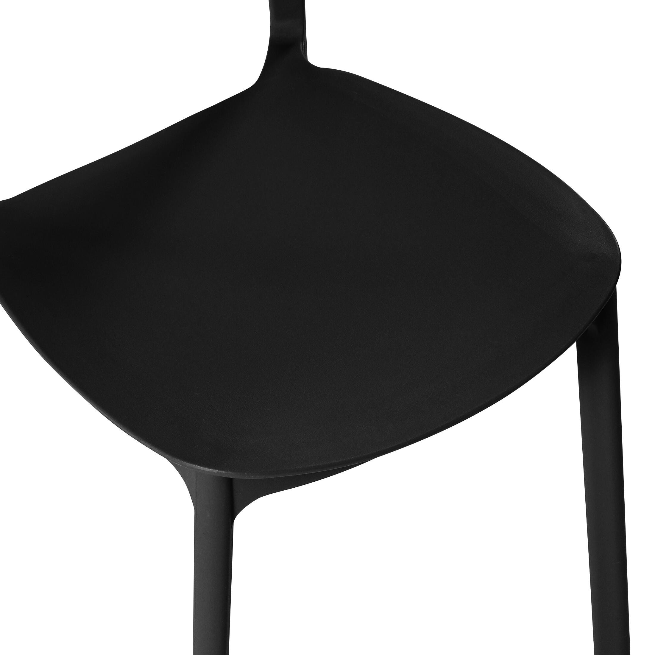 Westin Furniture Sterling Outdoor Dining Chair (Set of 2), Black, large