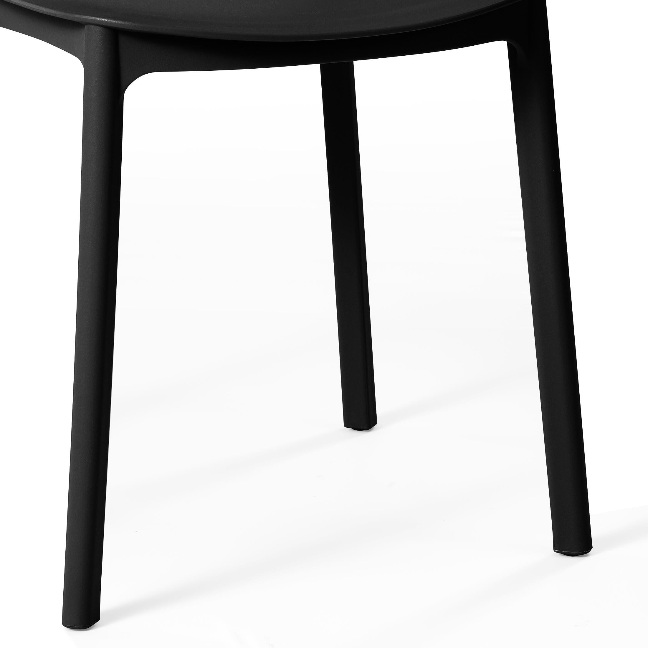 Westin Furniture Sterling Outdoor Dining Chair (Set of 2), Black, large