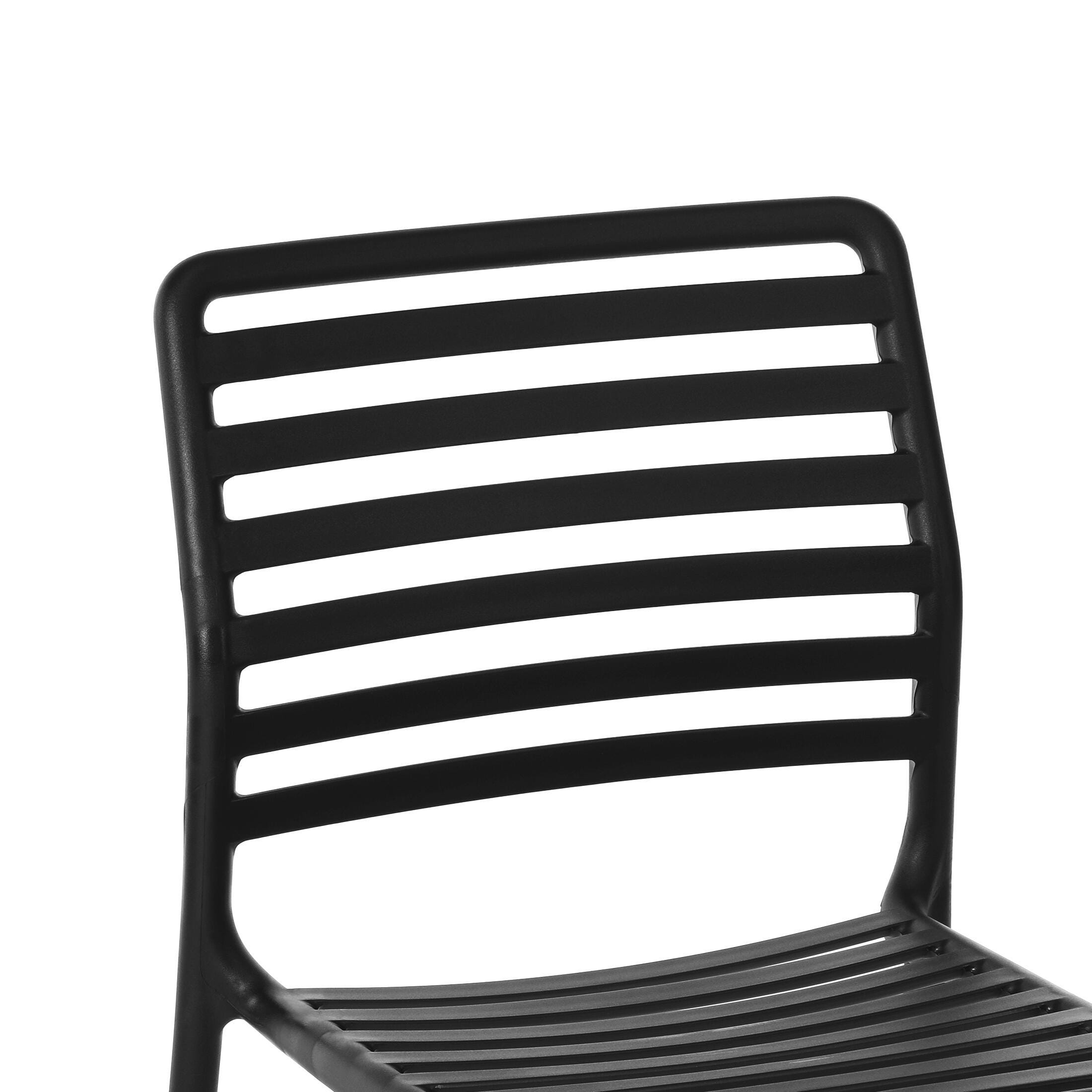 Westin Furniture Juniper Outdoor Dining Chair (Set of 2), Black, large