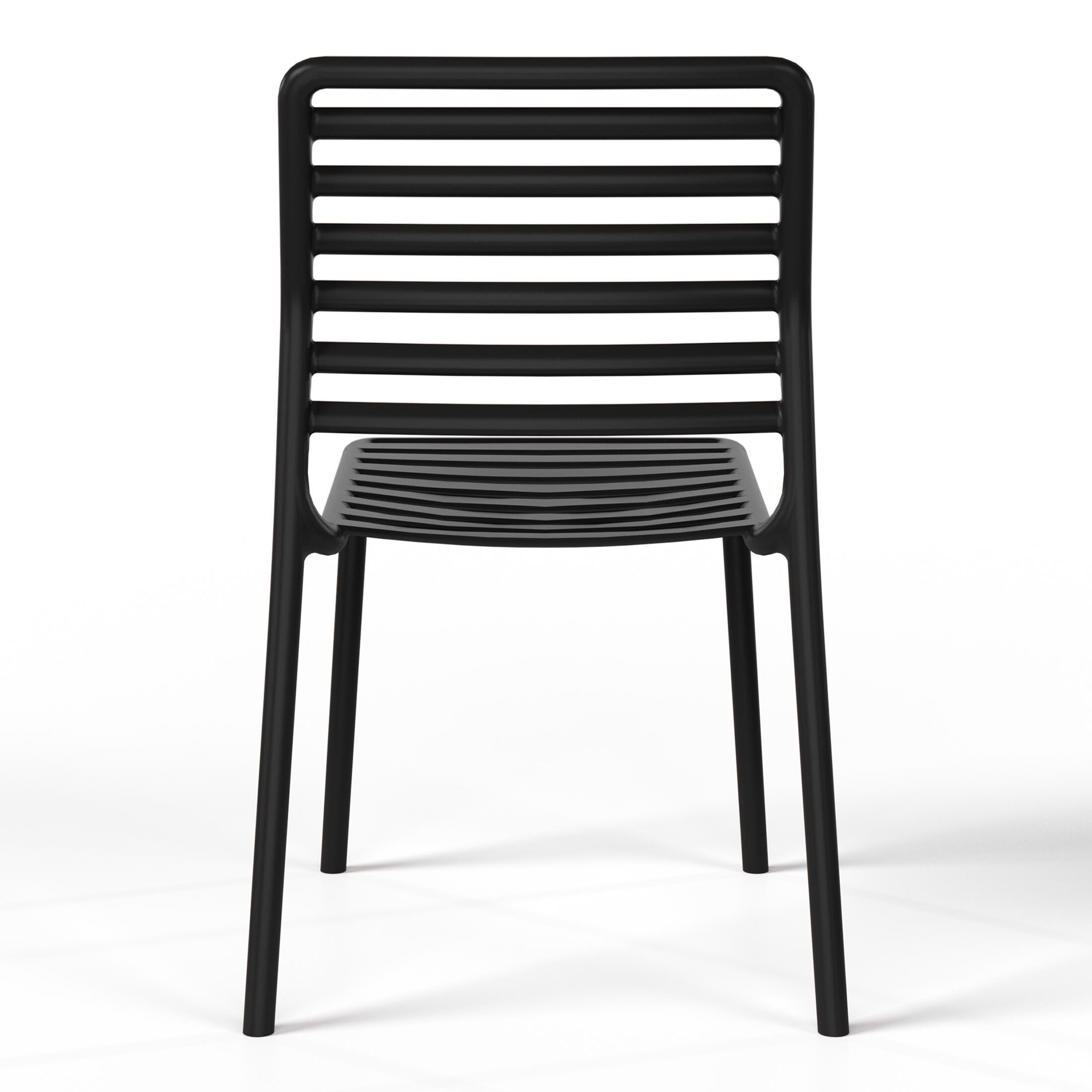 Westin Furniture Juniper Outdoor Dining Chair (Set of 2), Black, large