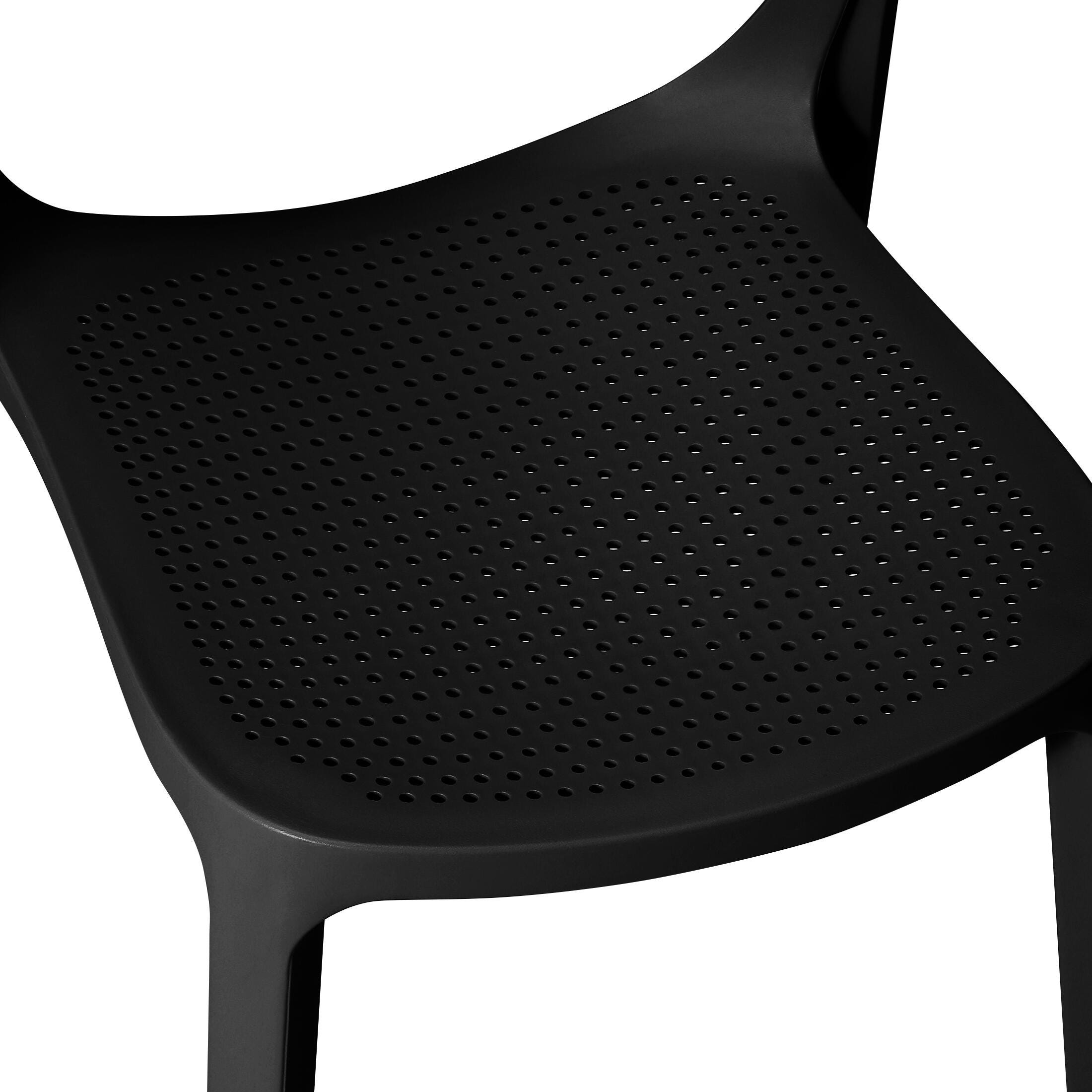 Westin Furniture Valencia Outdoor Dining Chair (Set of 2), Black, large