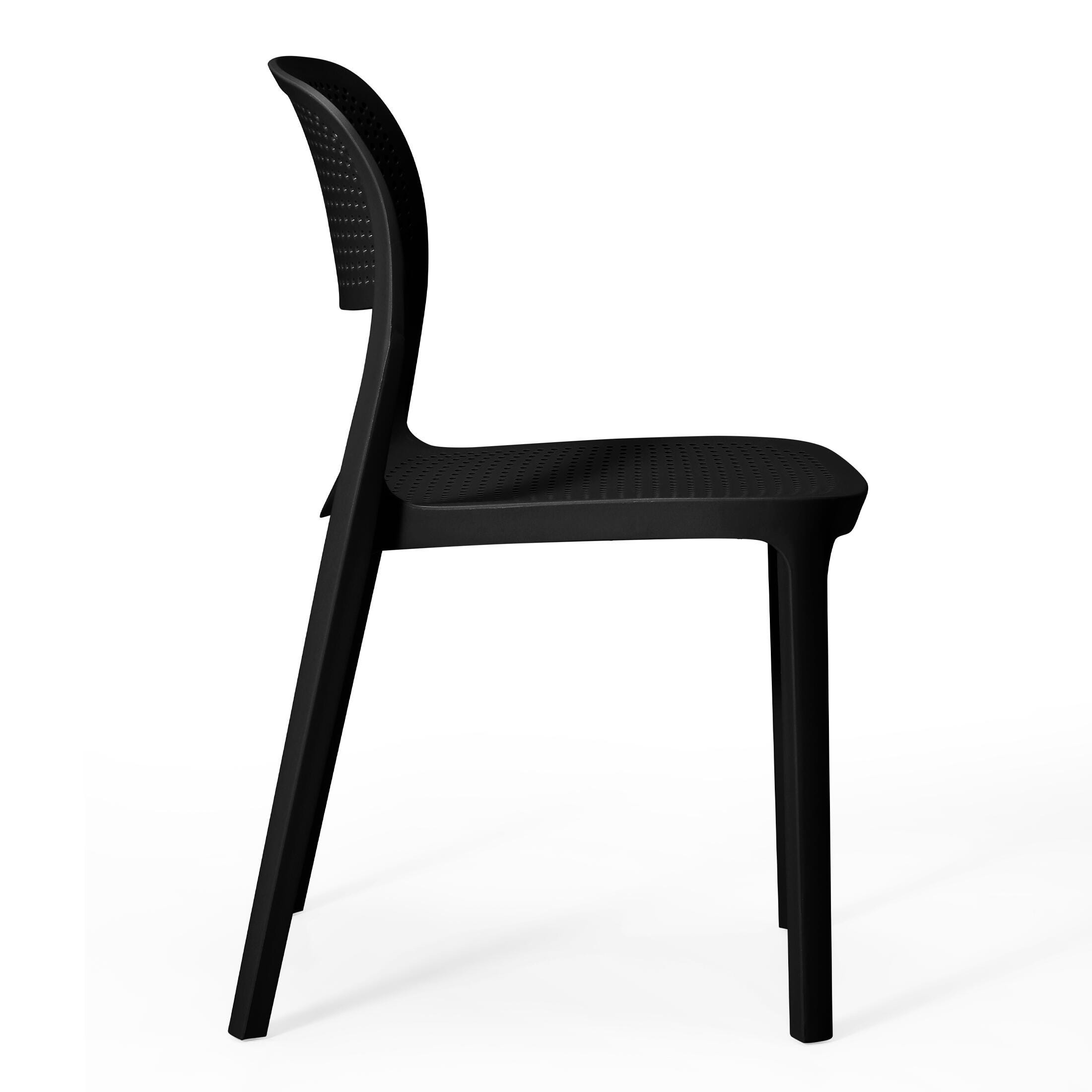 Westin Furniture Valencia Outdoor Dining Chair (Set of 2), Black, large