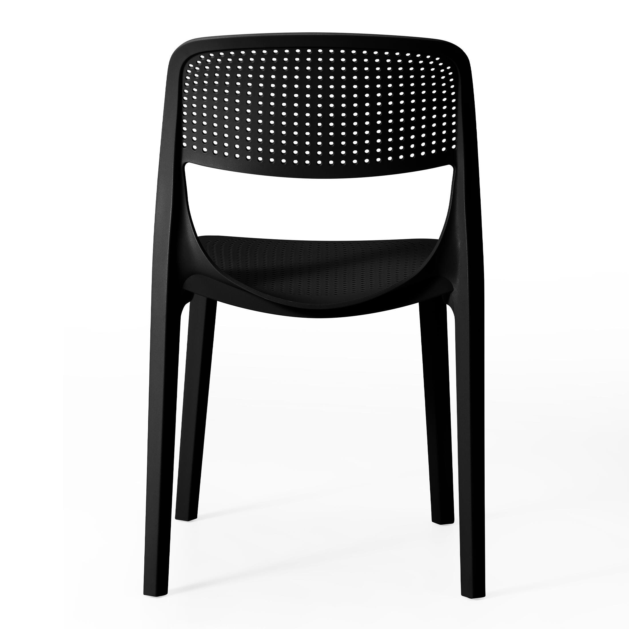 Westin Furniture Valencia Outdoor Dining Chair (Set of 2), Black, large