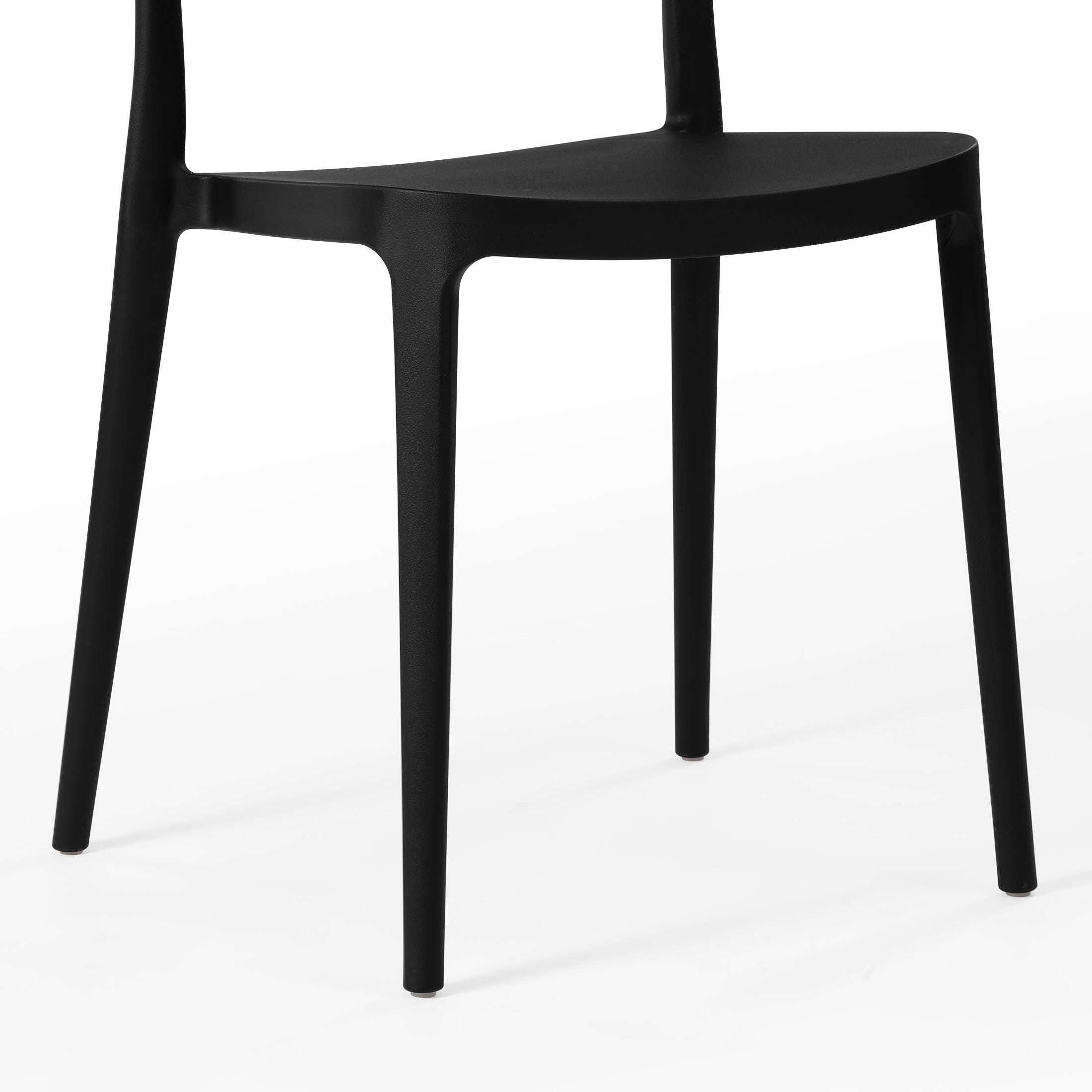 Westin Furniture Meadow Outdoor Dining Chair (Set of 2), Black, large