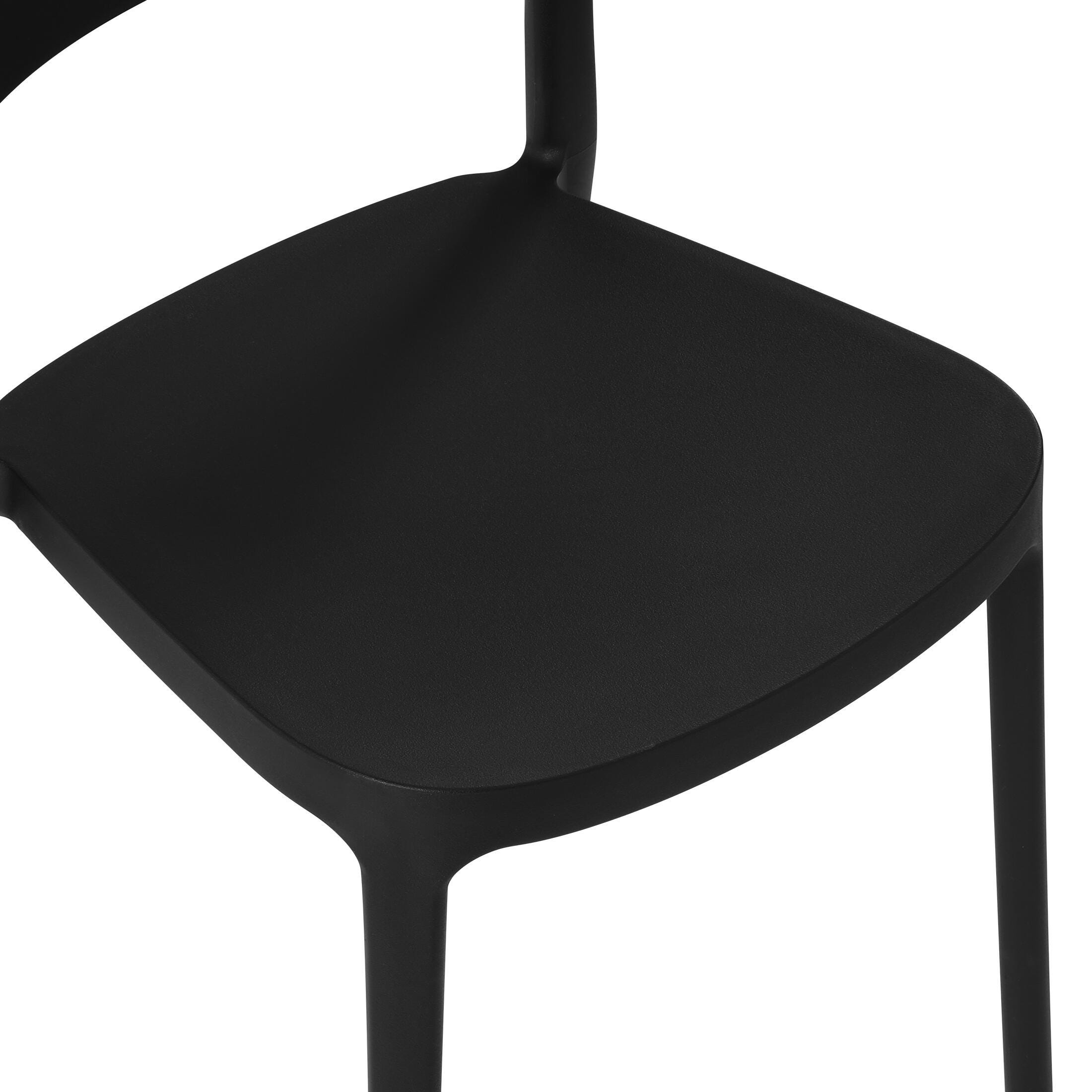 Westin Furniture Meadow Outdoor Dining Chair (Set of 2), Black, large