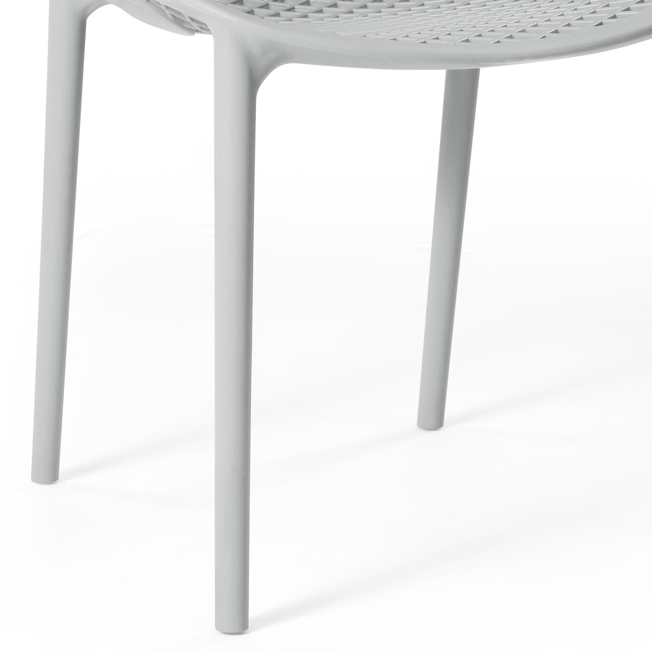 Westin Furniture Rhode Outdoor Dining Chair (Set of 2), Gray, large