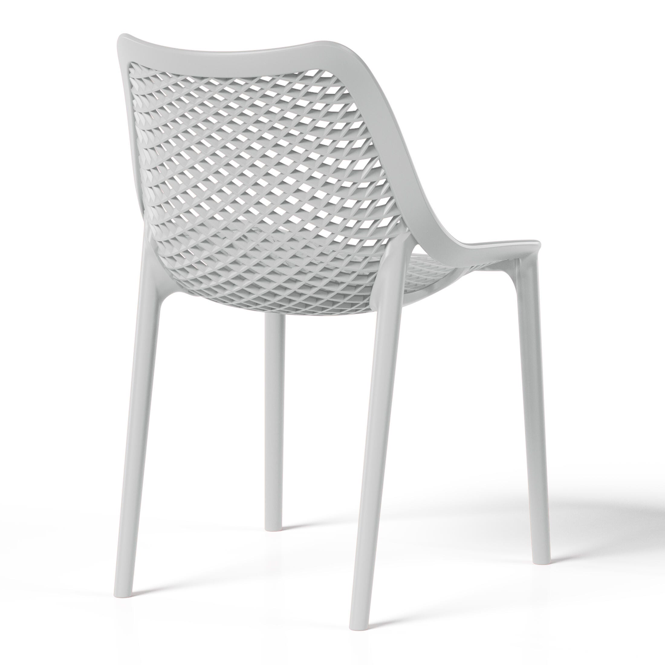 Westin Furniture Rhode Outdoor Dining Chair (Set of 2), Gray, large