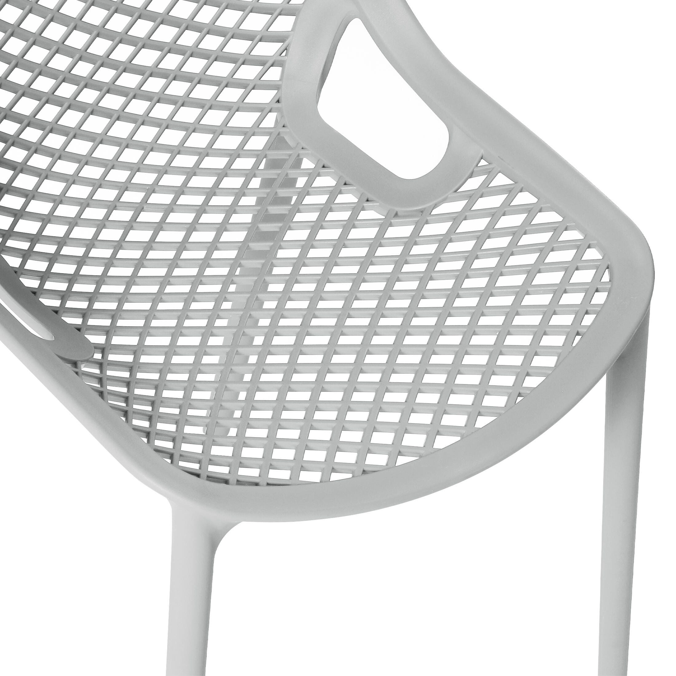 Westin Furniture Rhode Outdoor Dining Chair (Set of 2), Gray, large
