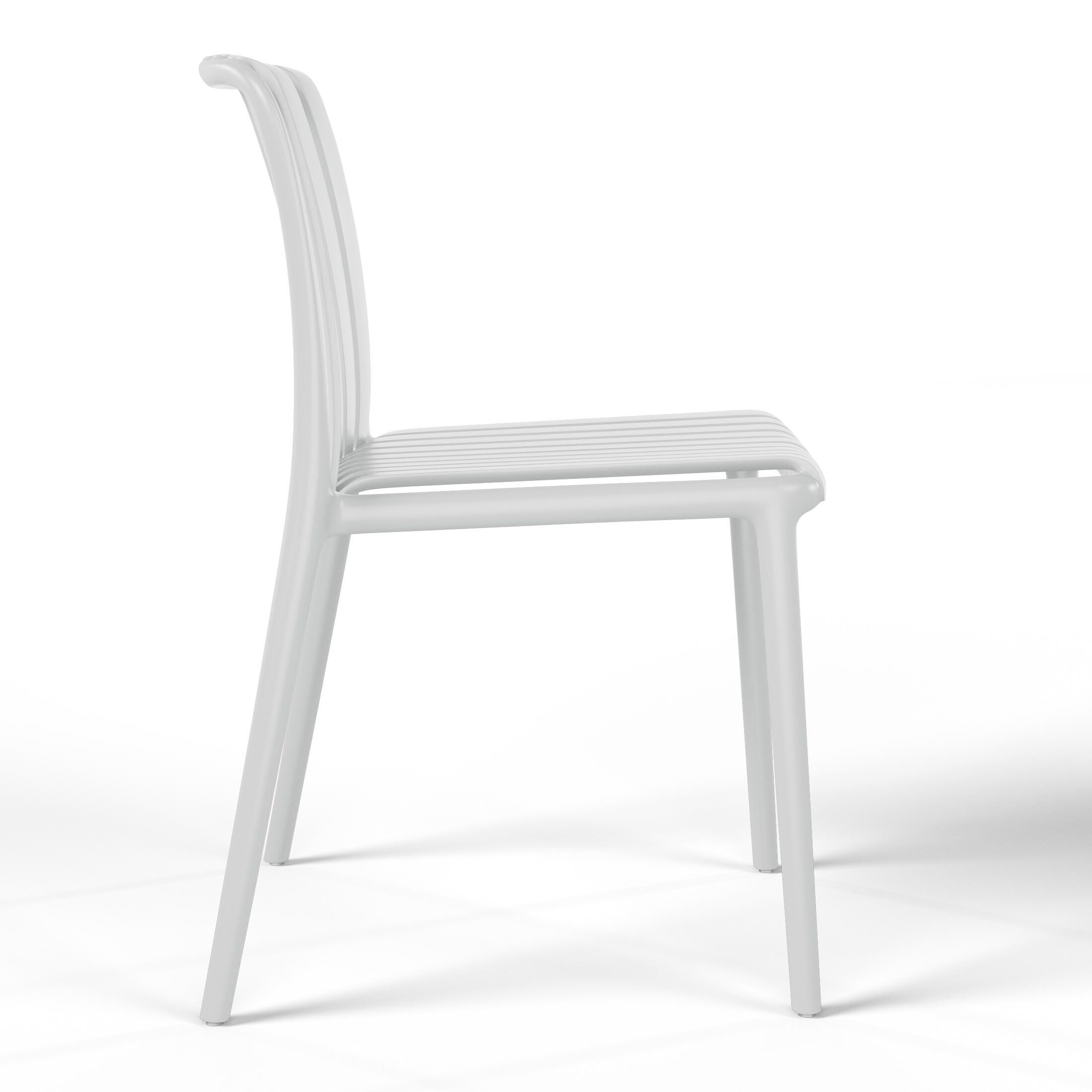 Westin Furniture Harlow Outdoor Dining Chair (Set of 2), Gray, large