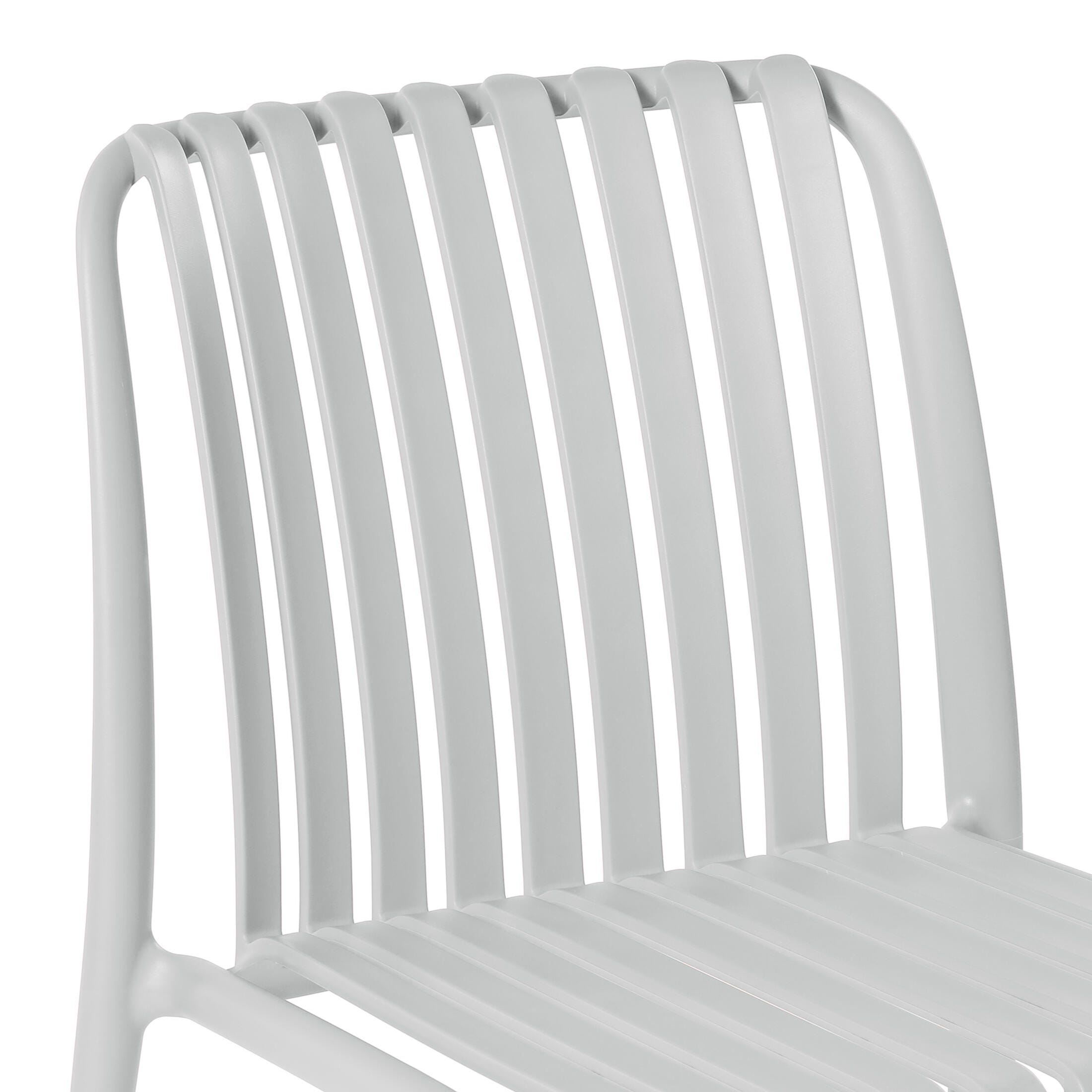 Westin Furniture Harlow Outdoor Dining Chair (Set of 2), Gray, large