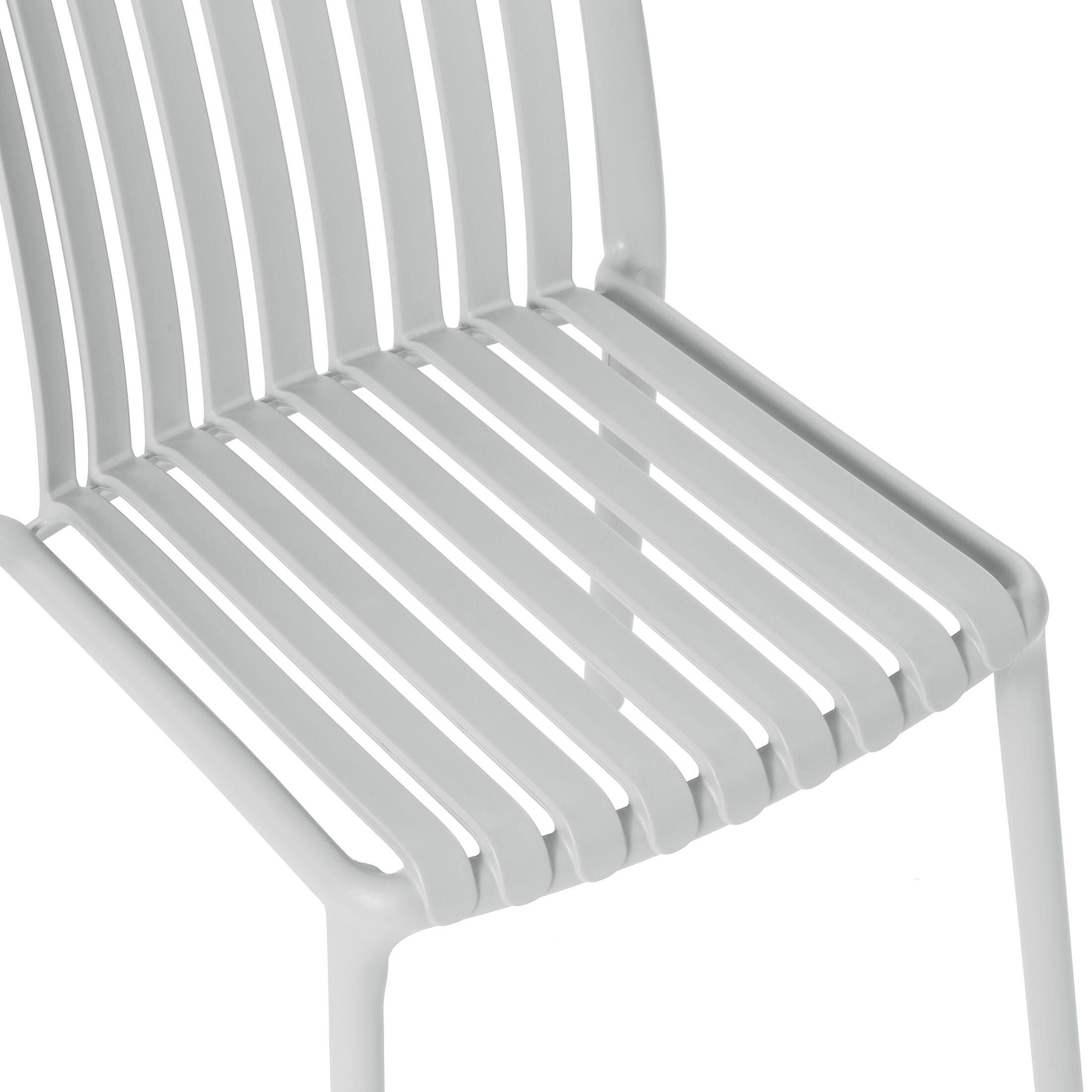 Westin Furniture Harlow Outdoor Dining Chair (Set of 2), Gray, large